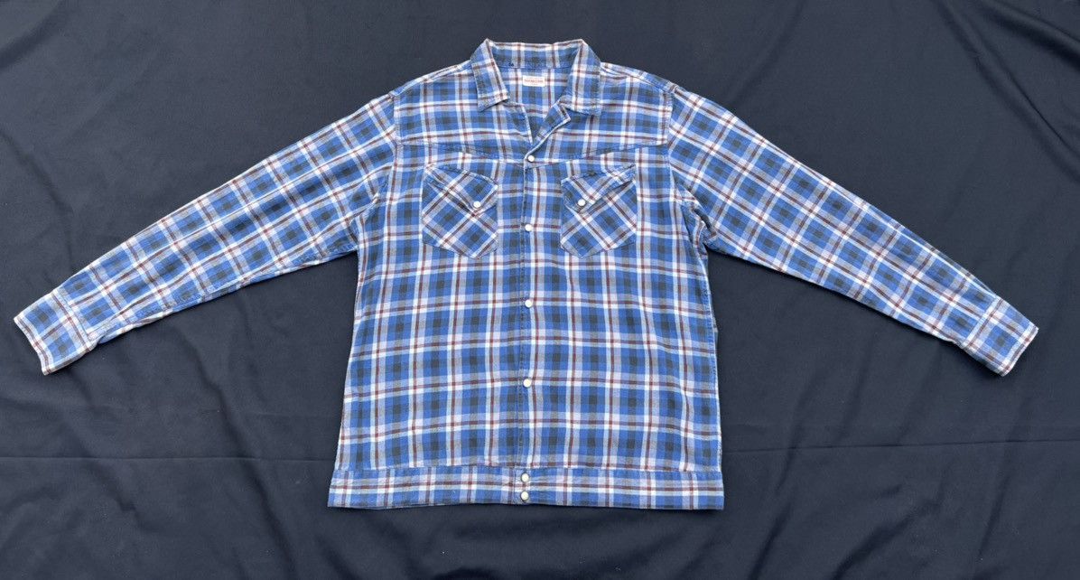 Vintage Sugar Cane Japan Plaid Flannel Western Jacket
