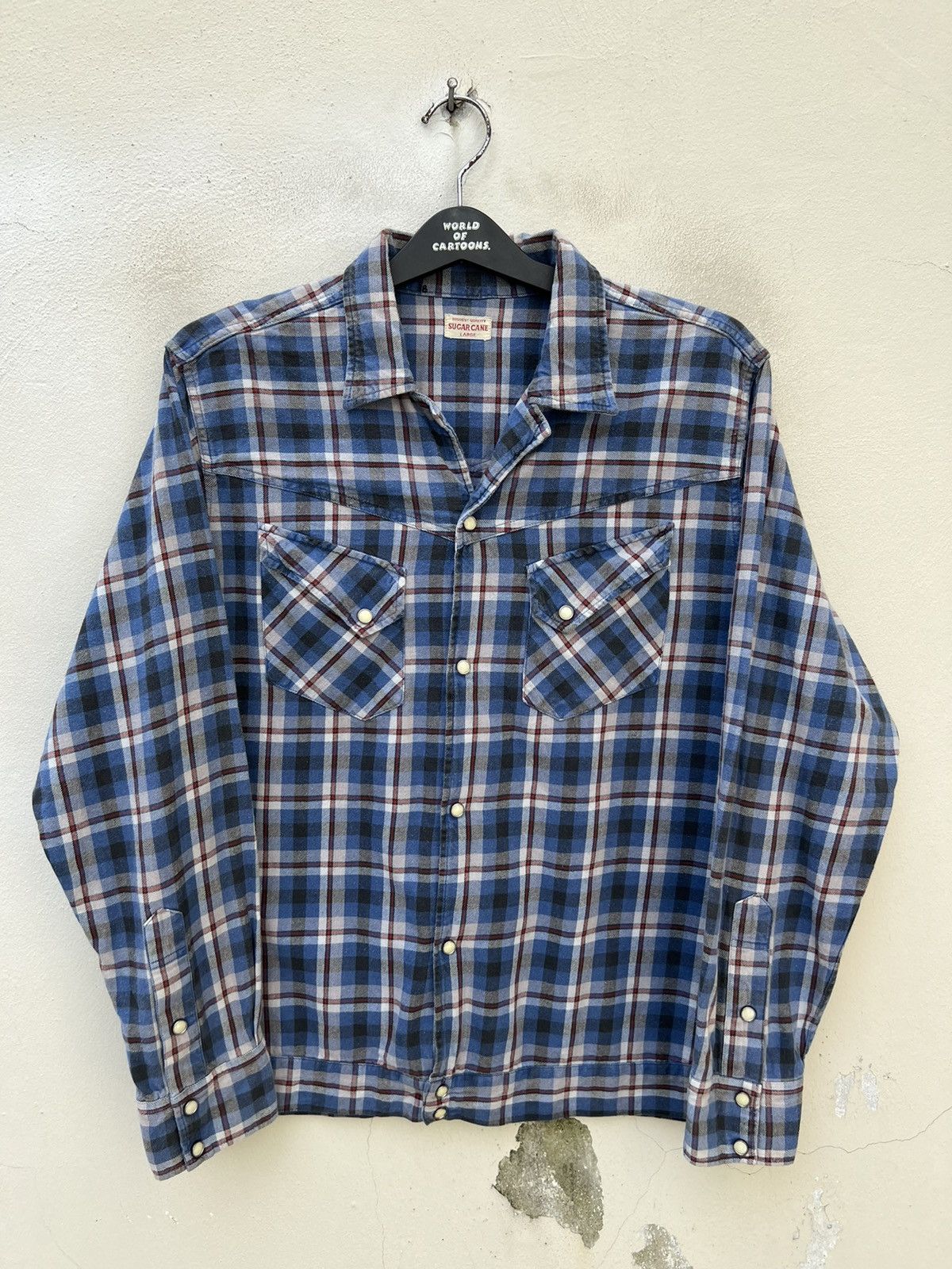 Sugar Cane Vintage Sugar Cane Japan Plaid Flannel Western Jacket Size US L / EU 52-54 / 3 - 6 Thumbnail