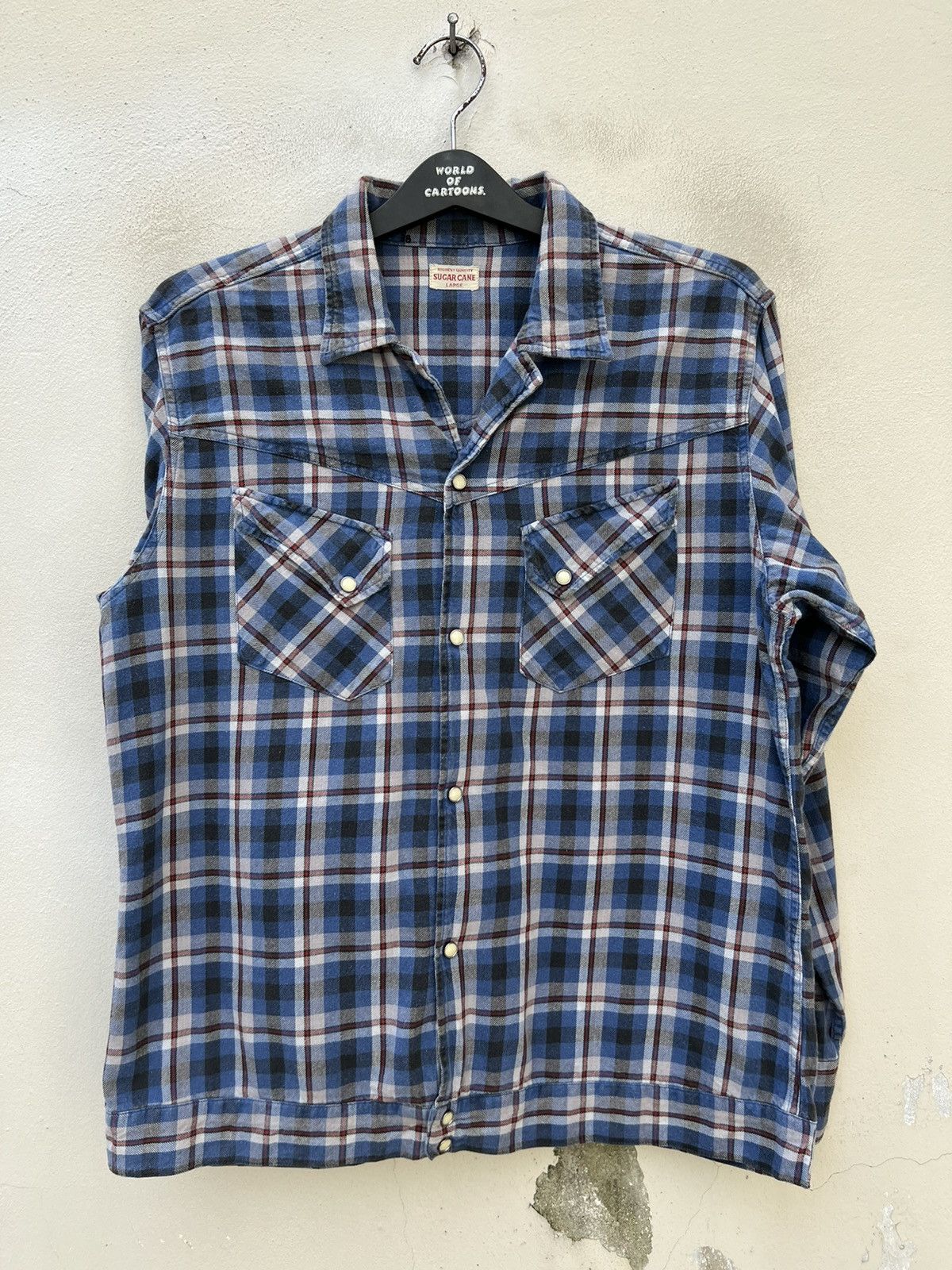 Sugar Cane Vintage Sugar Cane Japan Plaid Flannel Western Jacket Size US L / EU 52-54 / 3 - 11 Thumbnail