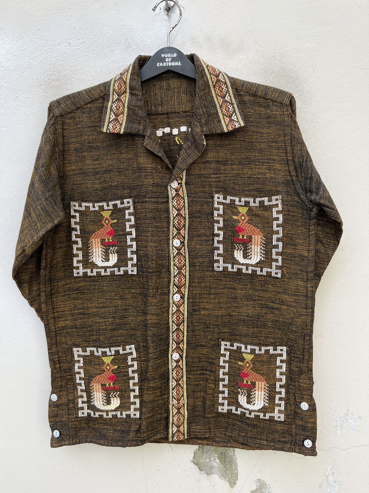 Vintage Vintage 70s Guatemalan Ethnic Embroidery 4 Pocket Shirt Size US M / EU 48-50 / 2 - 6 Thumbnail
