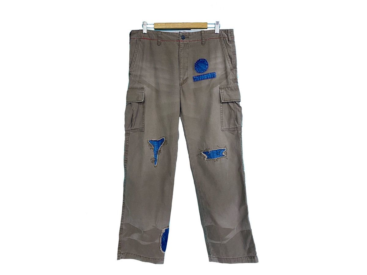 Japanese Brand SCANNER FUNDAMENTAL PRODUCT PATCHWORK CARGO PANT Size US 34 / EU 50 - 2 Thumbnail