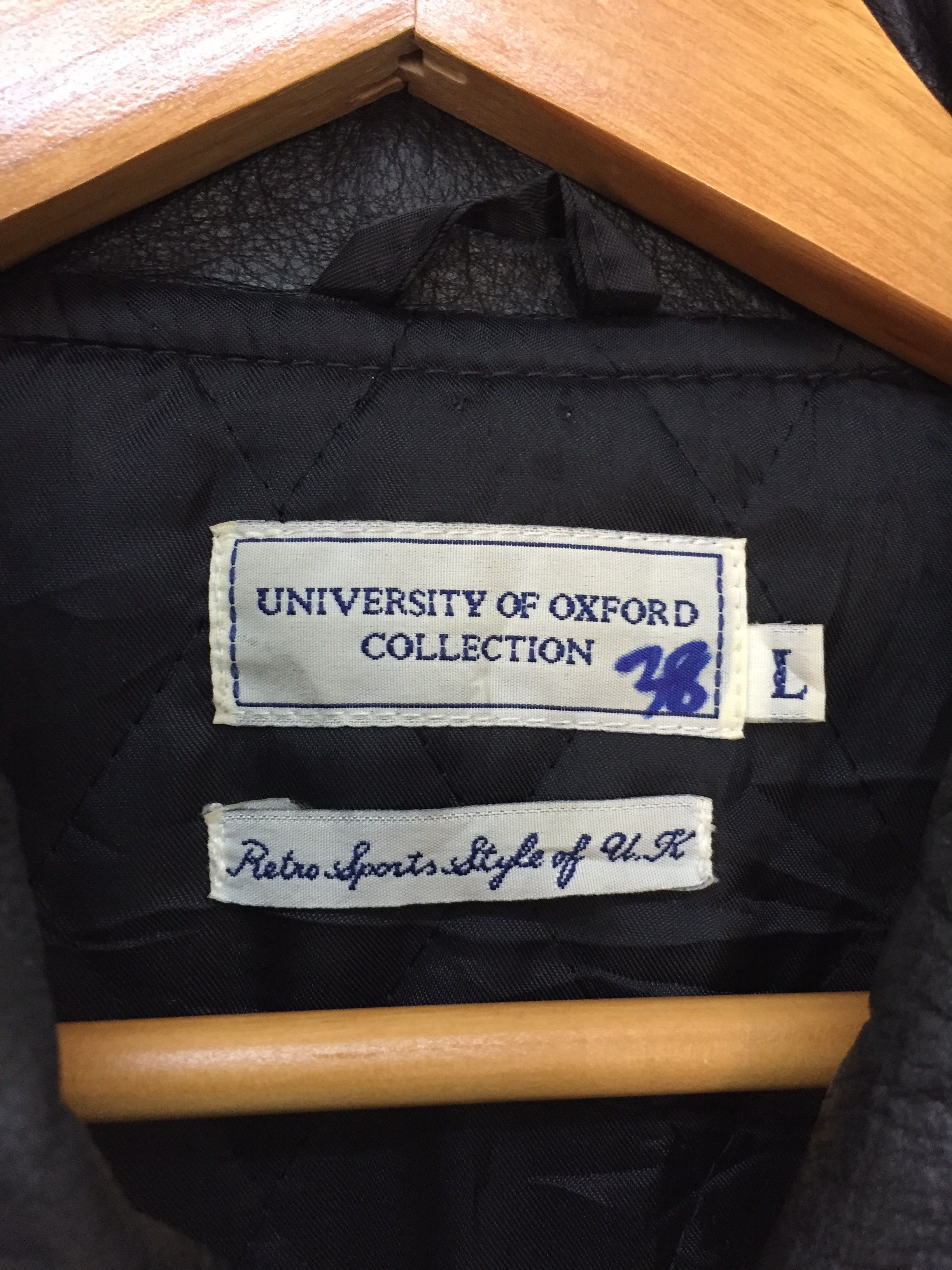 Vintage 90's University Oxford Varsity Leather jacket Size US L / EU 52-54 / 3 - 13 Thumbnail
