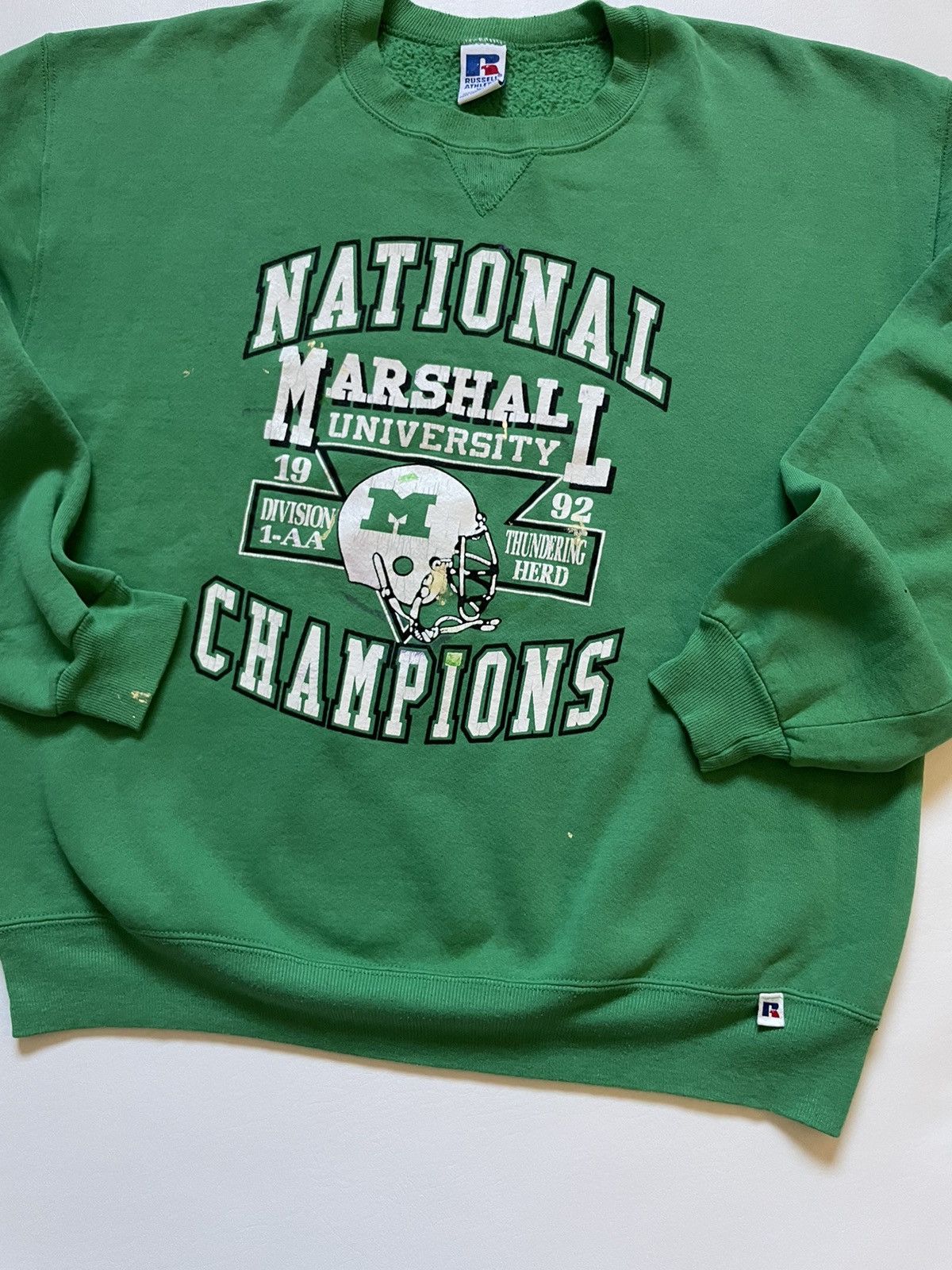 Vintage Vintage Marshall university sweatshirt Size US L / EU 52-54 / 3 - 2 Thumbnail