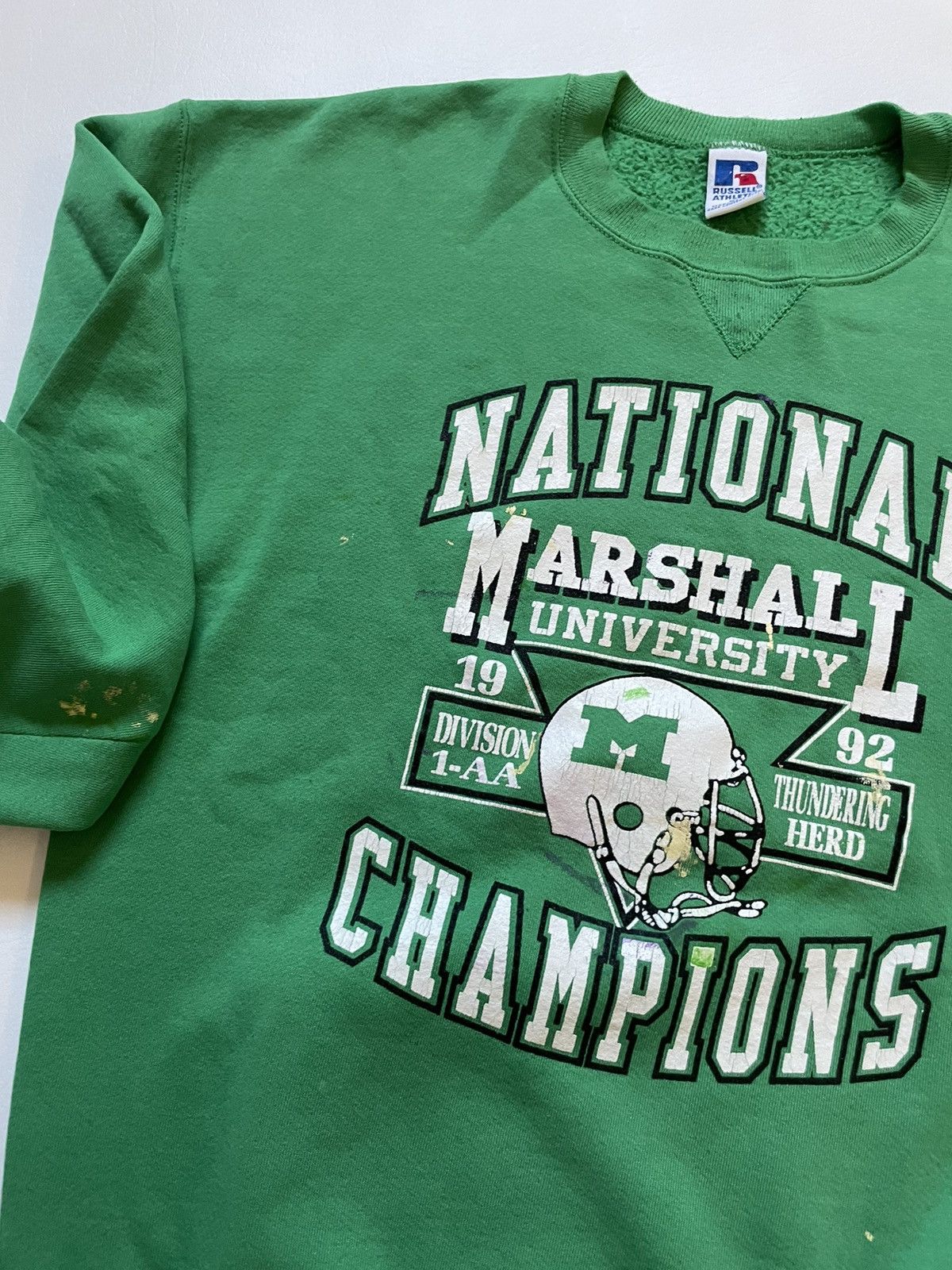 Vintage Vintage Marshall university sweatshirt Size US L / EU 52-54 / 3 - 3 Thumbnail