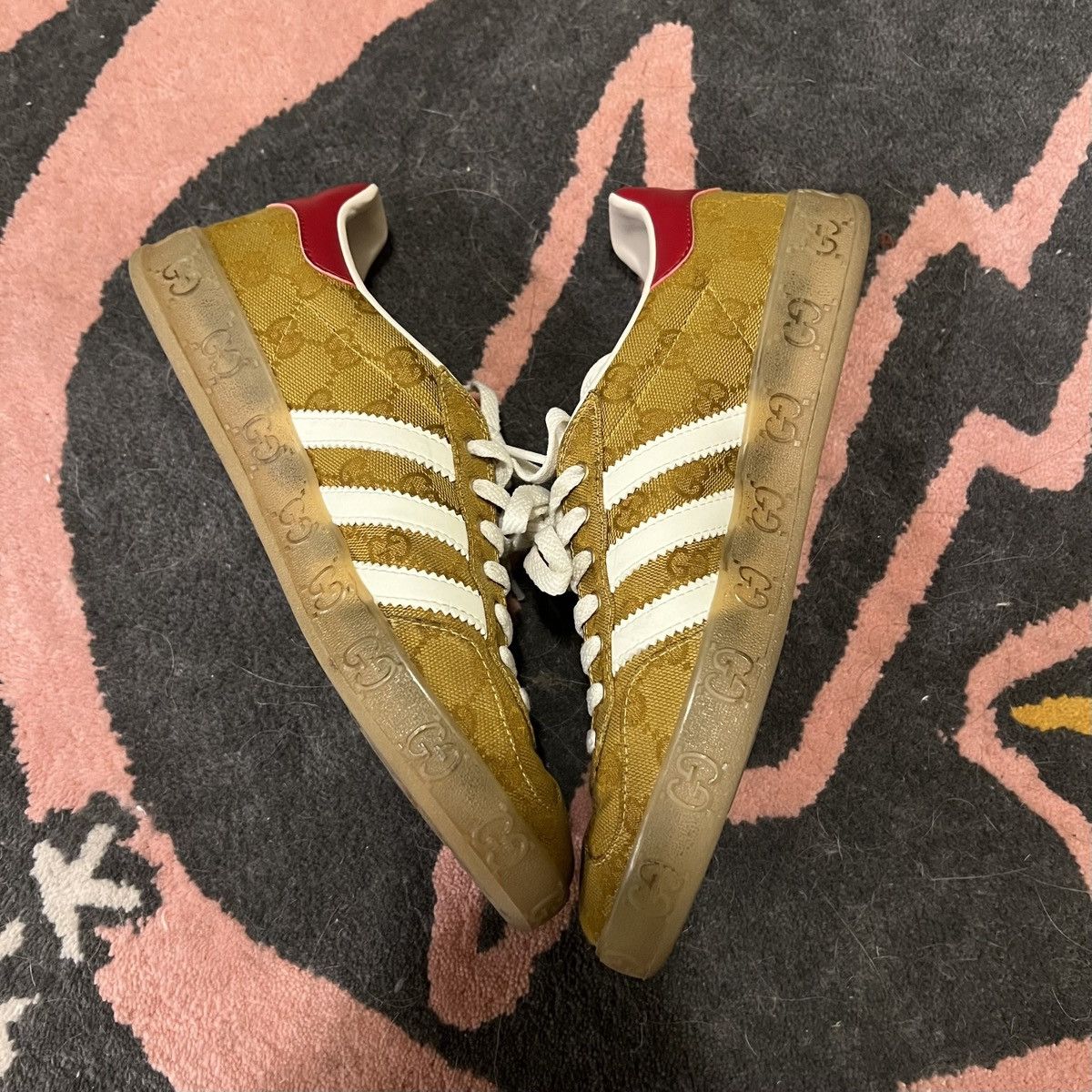 adidas gazelle silver green womens Adidas x Gucci Gazelle Sneaker B