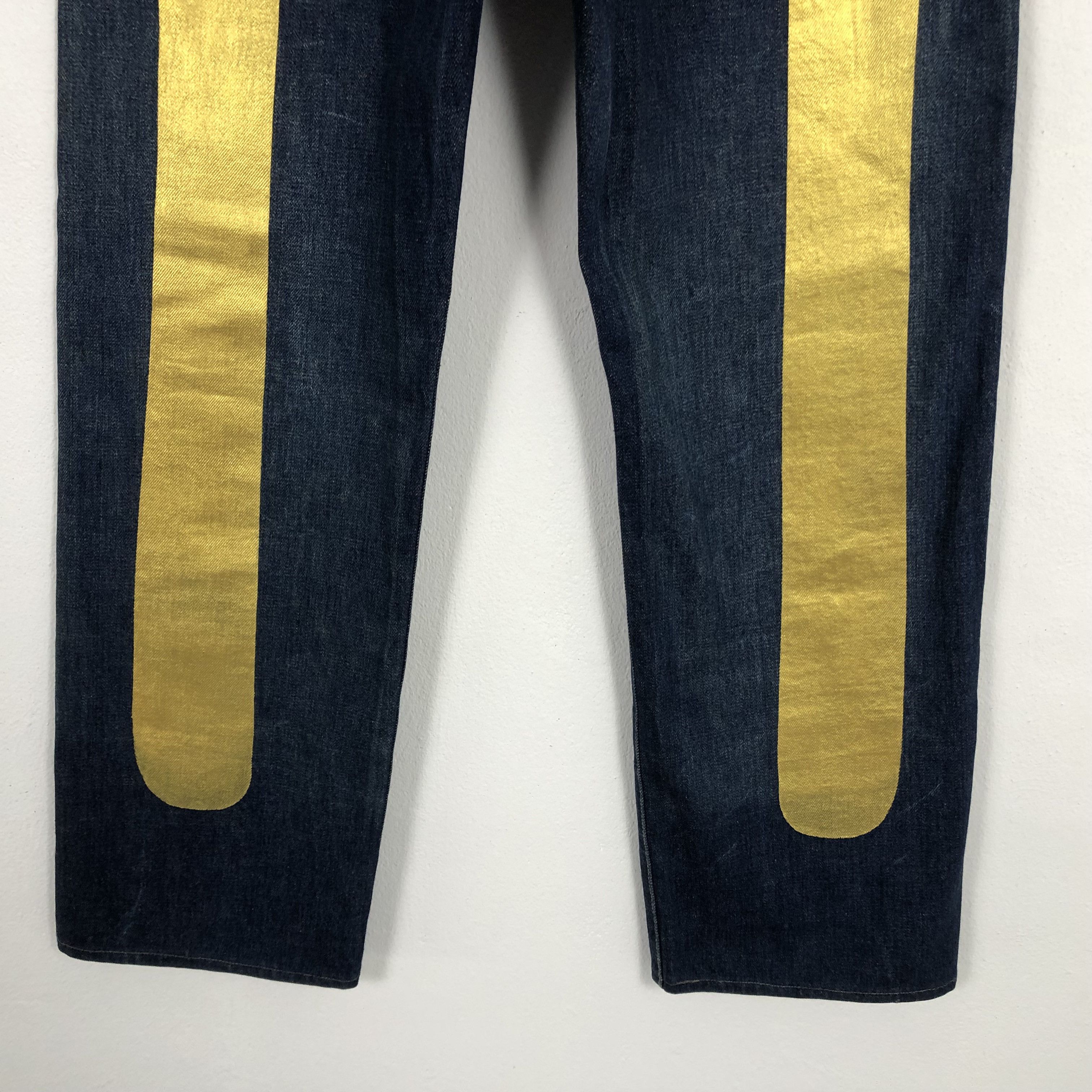 Japanese Brand × Vintage Vintage 90’s Evis Gold Custom Art Deisgn Style Denim Size US 32 / EU 48 - 3 Thumbnail
