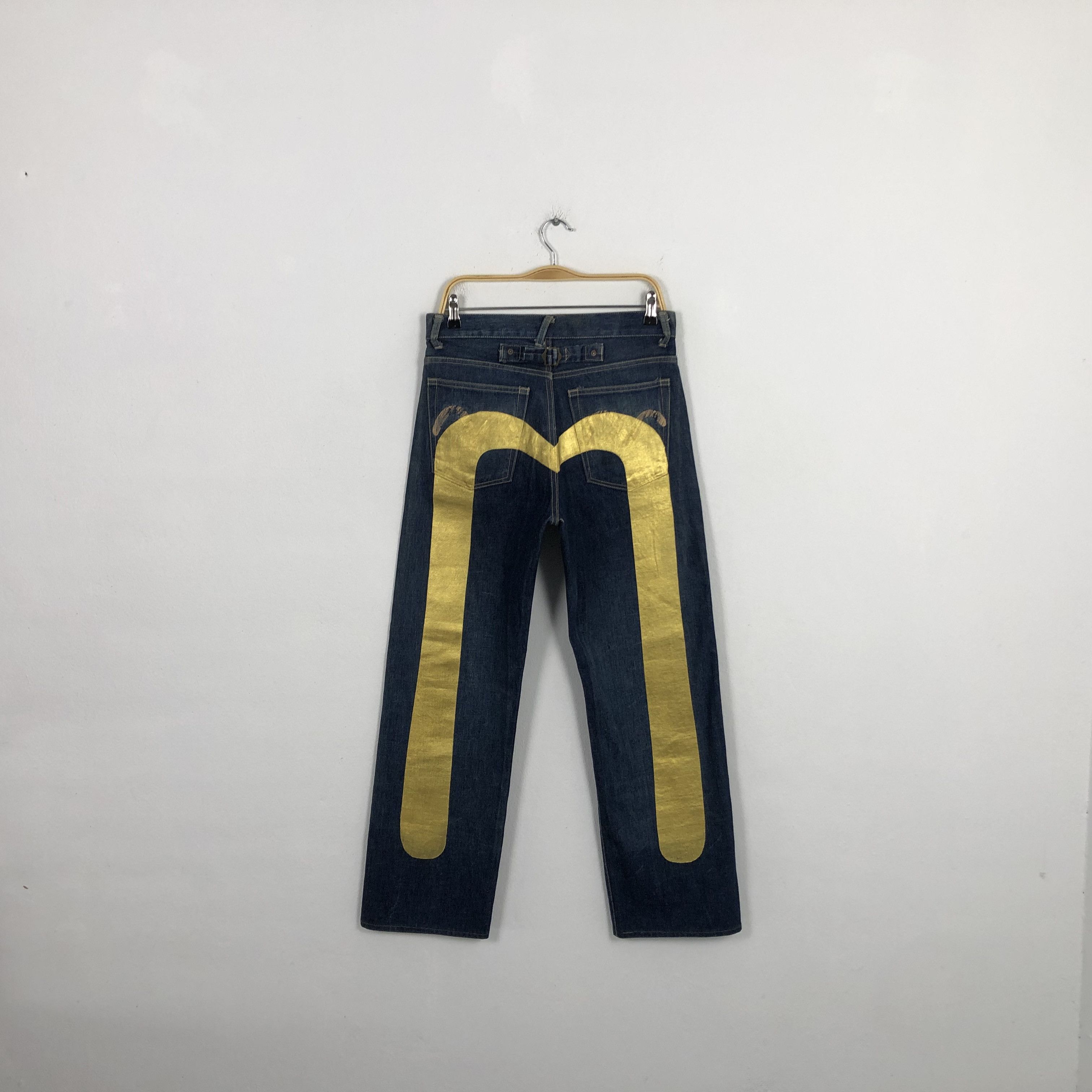 Japanese Brand × Vintage Vintage 90’s Evis Gold Custom Art Deisgn Style Denim Size US 32 / EU 48 - 1 Thumbnail