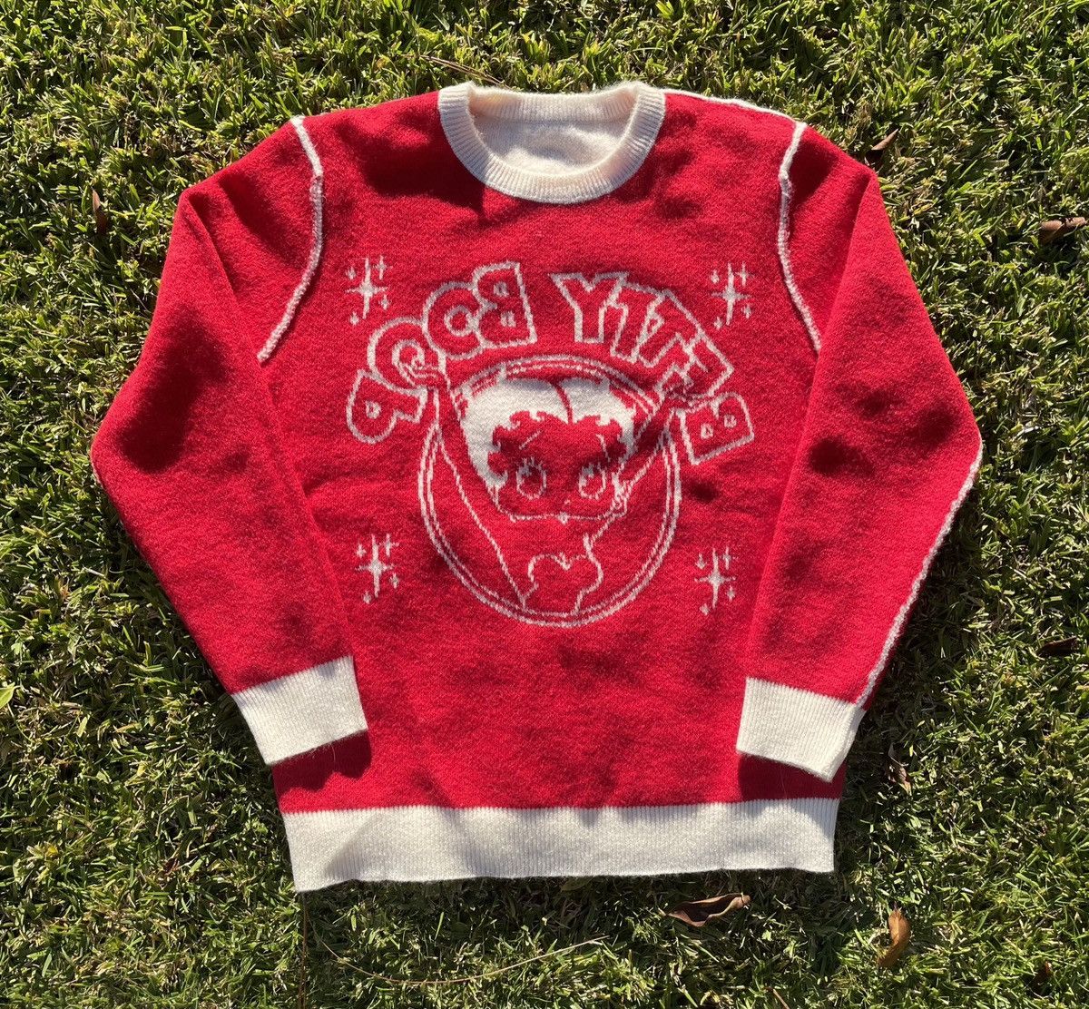 Vintage Betty Boop Circle Mohair Knit Sweater Size US L / EU 52-54 / 3 - 4 Thumbnail