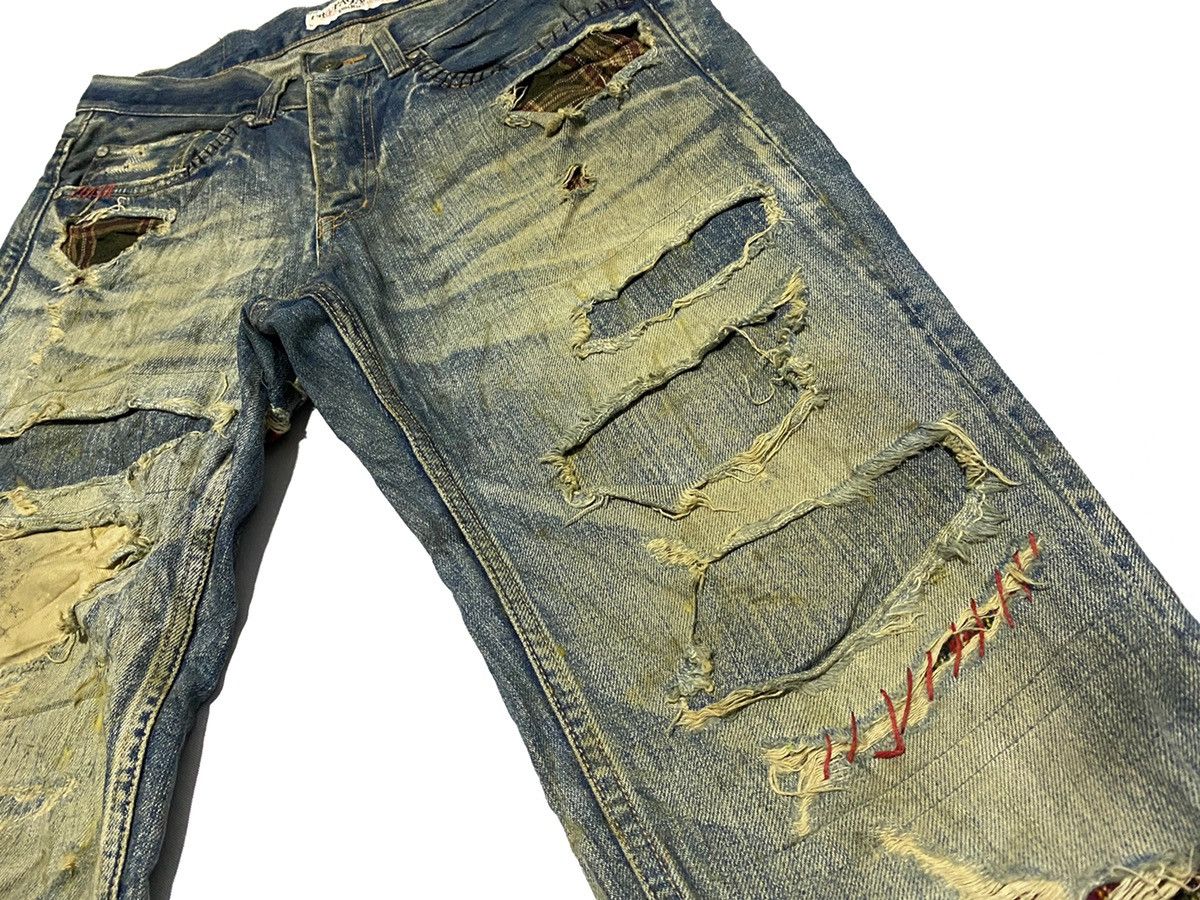 If Six Was Nine × Japanese Brand × Le Grande Bleu (L.G.B.) 🔥VERY RARE🔥Distressed/Patchwork Propa9anda Josh Fox Jeans Size US 30 / EU 46 - 8 Thumbnail