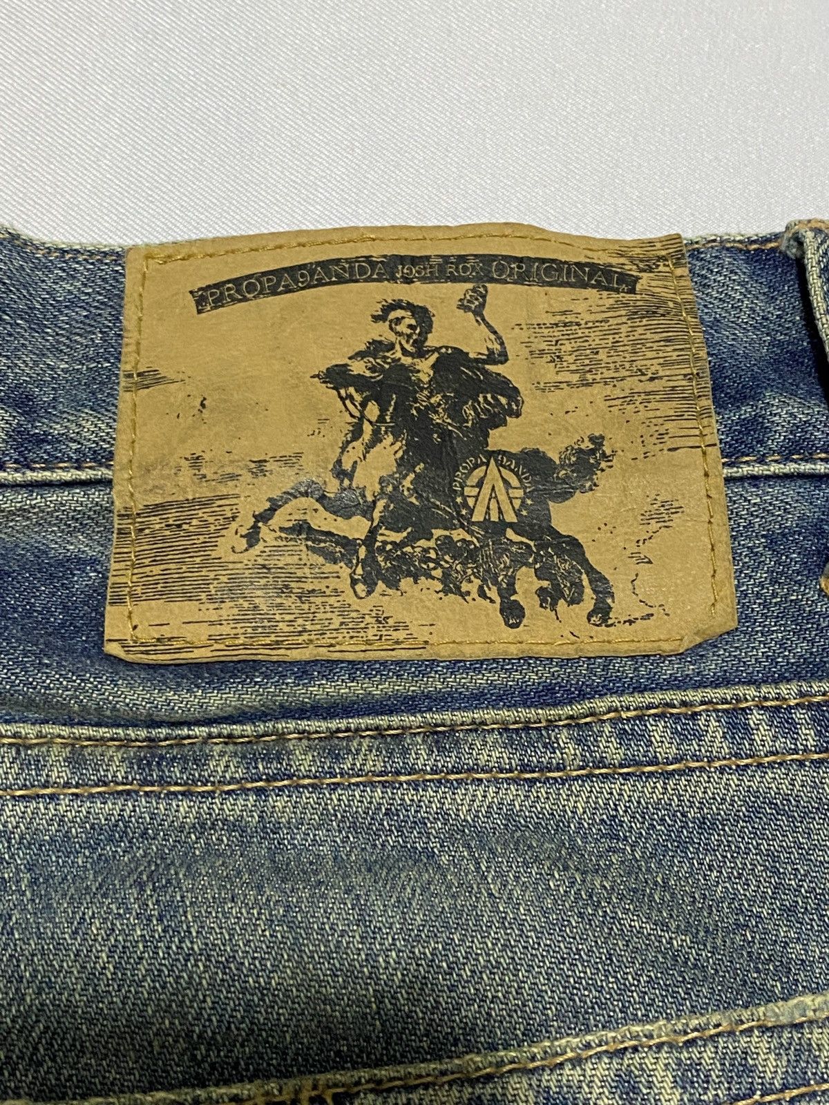 If Six Was Nine × Japanese Brand × Le Grande Bleu (L.G.B.) 🔥VERY RARE🔥Distressed/Patchwork Propa9anda Josh Fox Jeans Size US 30 / EU 46 - 12 Thumbnail