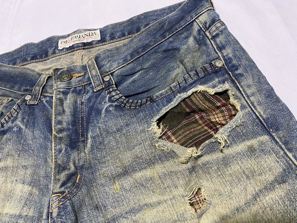 If Six Was Nine × Japanese Brand × Le Grande Bleu (L.G.B.) 🔥VERY RARE🔥Distressed/Patchwork Propa9anda Josh Fox Jeans Size US 30 / EU 46 - 6 Thumbnail