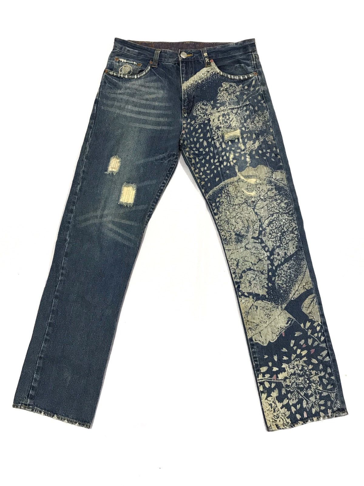 Japanese Brand Vintage Buden Jeans Distressed Design Size US 31 - 1 Thumbnail