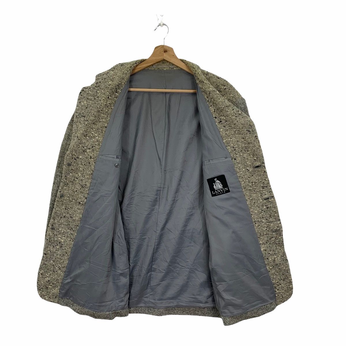 Lanvin Vintage Lanvin Wool Coat Button Jacket Size US XL / EU 56 / 4 - 4 Thumbnail
