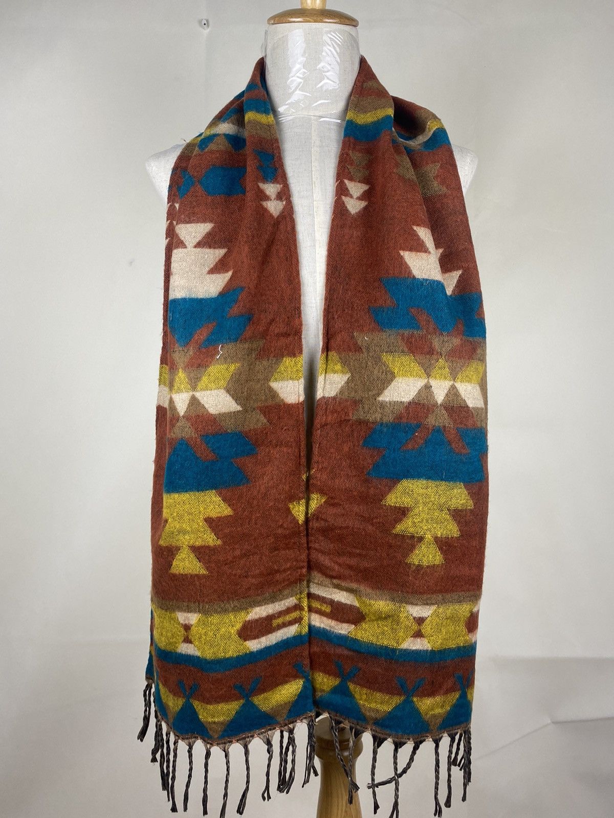 Japanese Brand Titicaca Native Navajo Winter Scarf Muffler Wool Size ONE SIZE - 1 Thumbnail