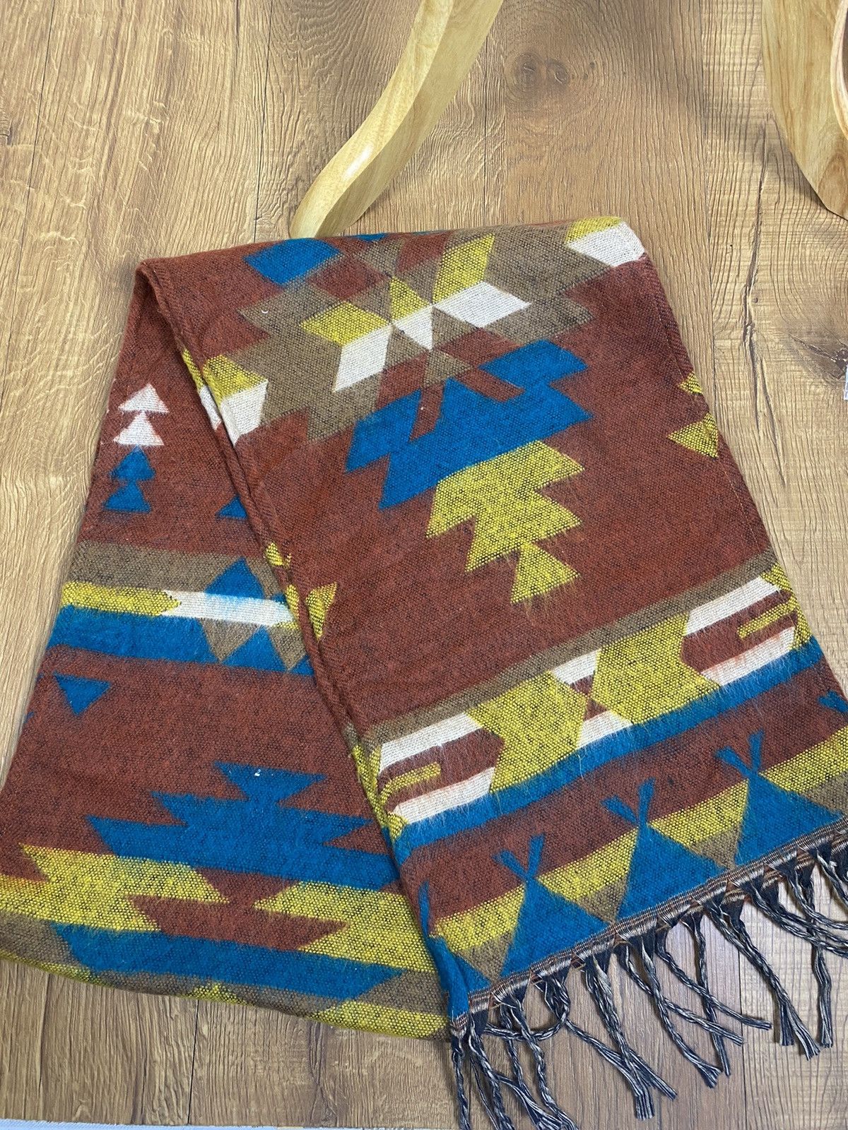 Japanese Brand Titicaca Native Navajo Winter Scarf Muffler Wool Size ONE SIZE - 4 Thumbnail