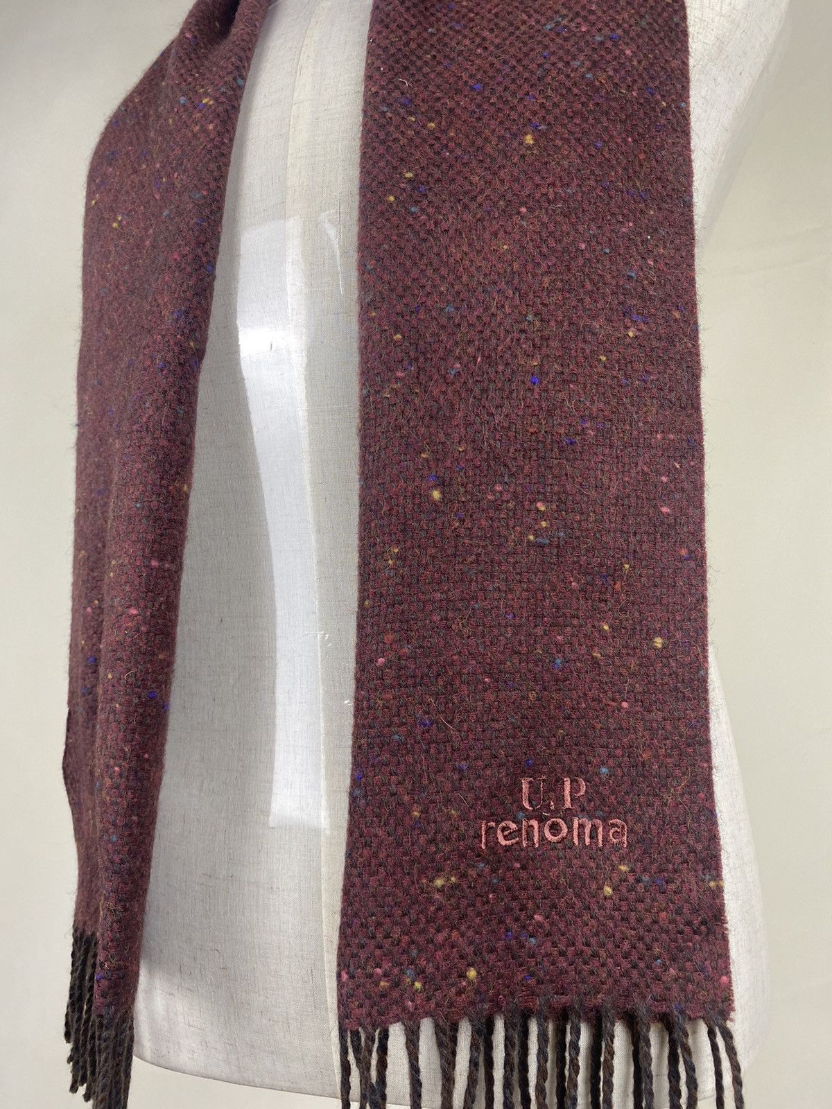 Renoma UP Renoma Maroon Scarf Muffler Wool Size ONE SIZE - 2 Thumbnail