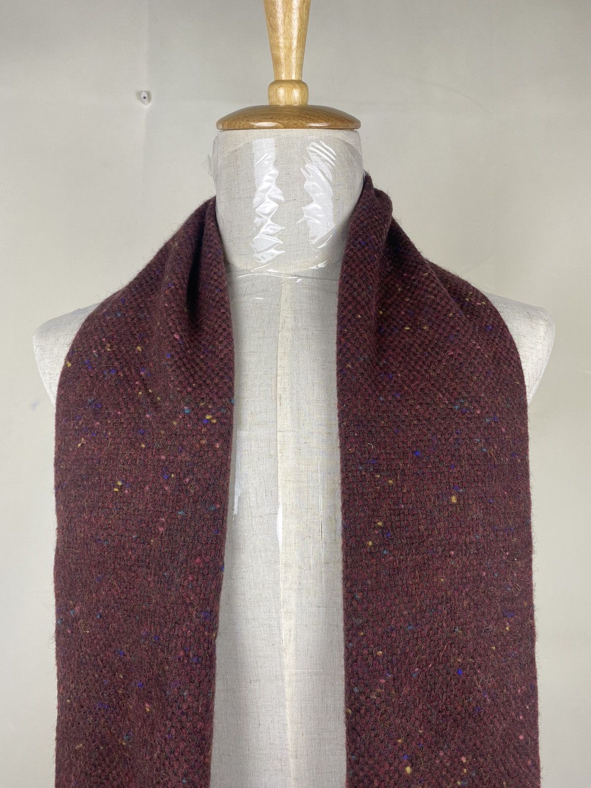 Renoma UP Renoma Maroon Scarf Muffler Wool Size ONE SIZE - 3 Thumbnail