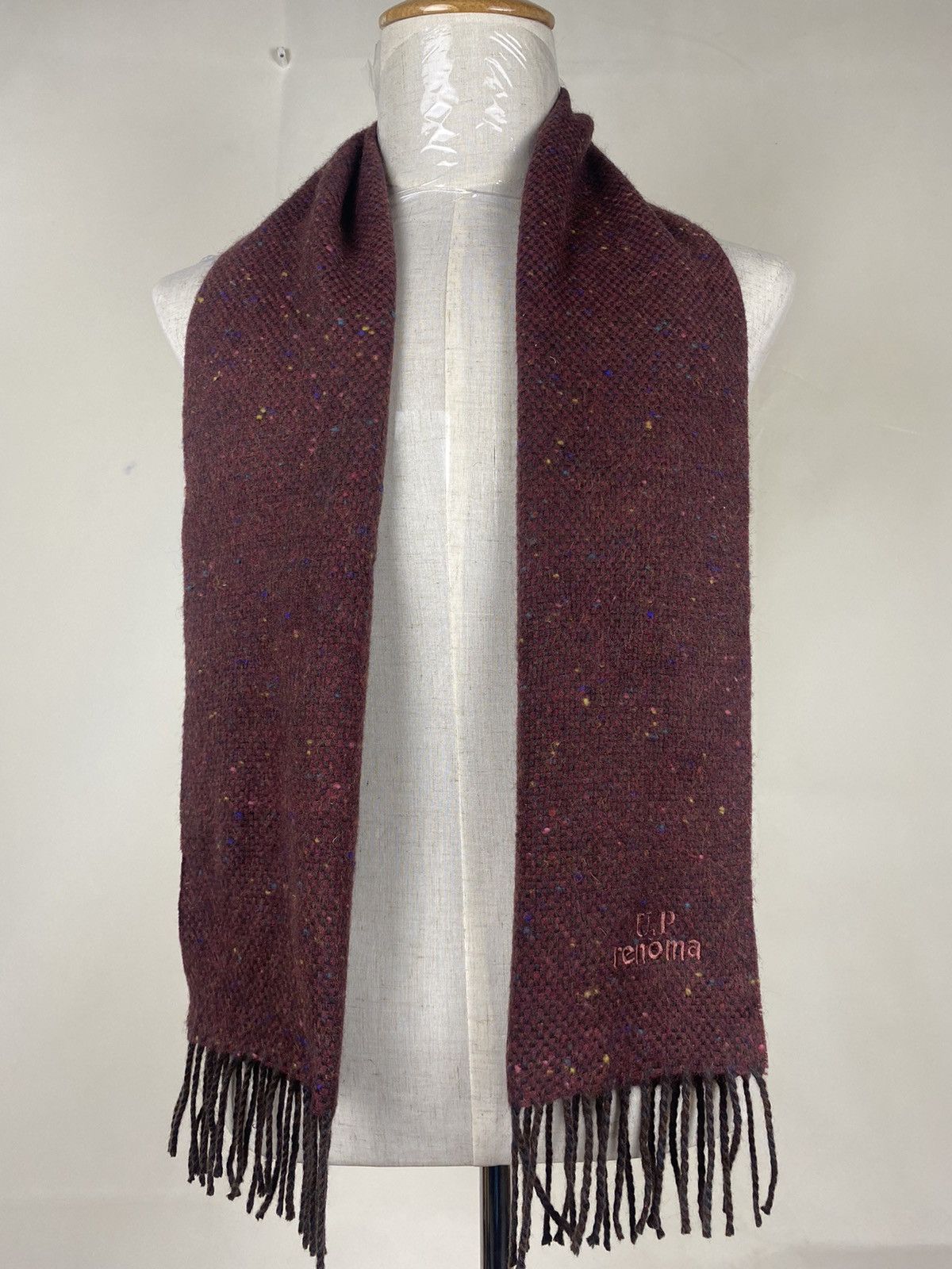 Renoma UP Renoma Maroon Scarf Muffler Wool Size ONE SIZE - 1 Thumbnail
