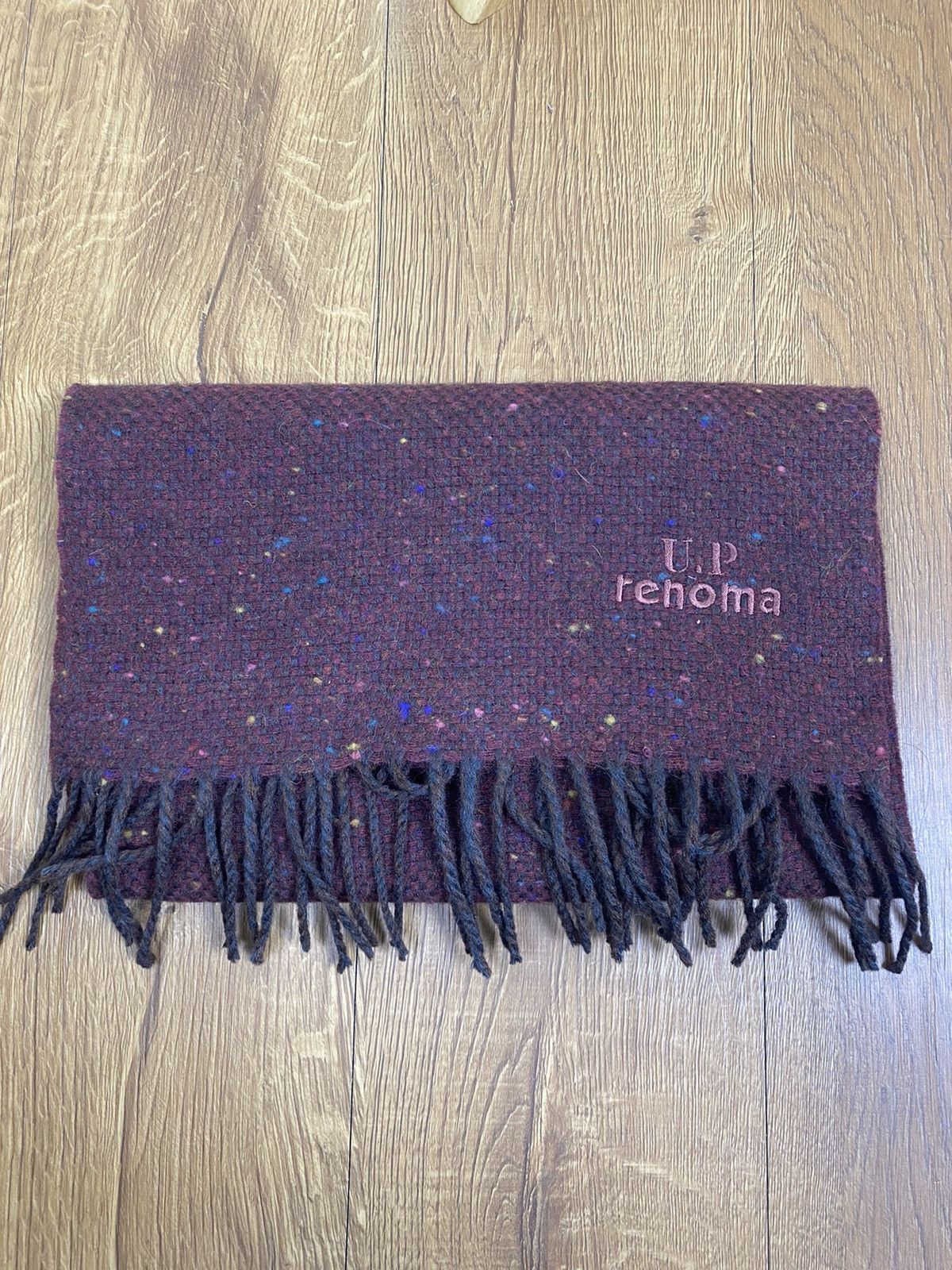 Renoma UP Renoma Maroon Scarf Muffler Wool Size ONE SIZE - 4 Thumbnail