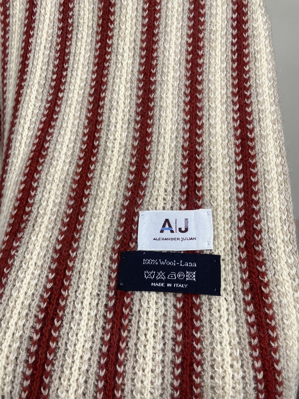 Alexander Julian Alexander Julian Scarf Muffler Wool Made In Italy Size ONE SIZE - 3 Thumbnail