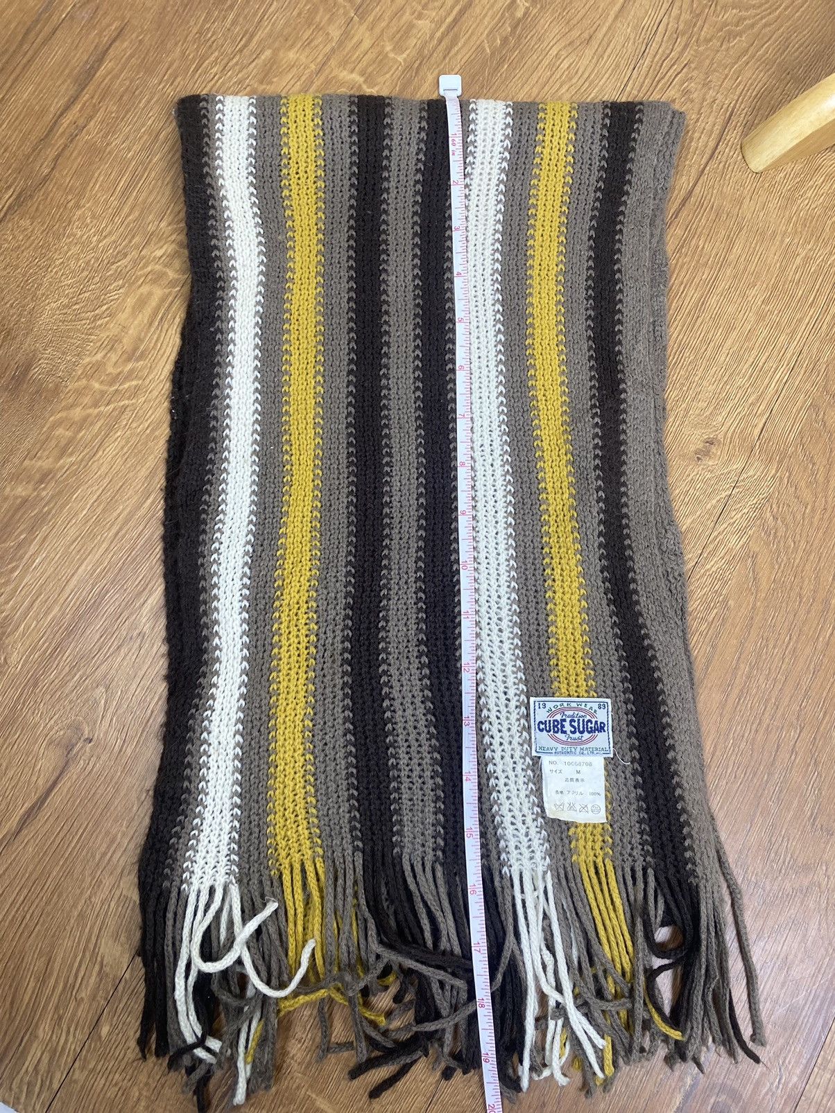 Japanese Brand Vintage Cube Sugar Scarf Muffler Size ONE SIZE - 5 Thumbnail