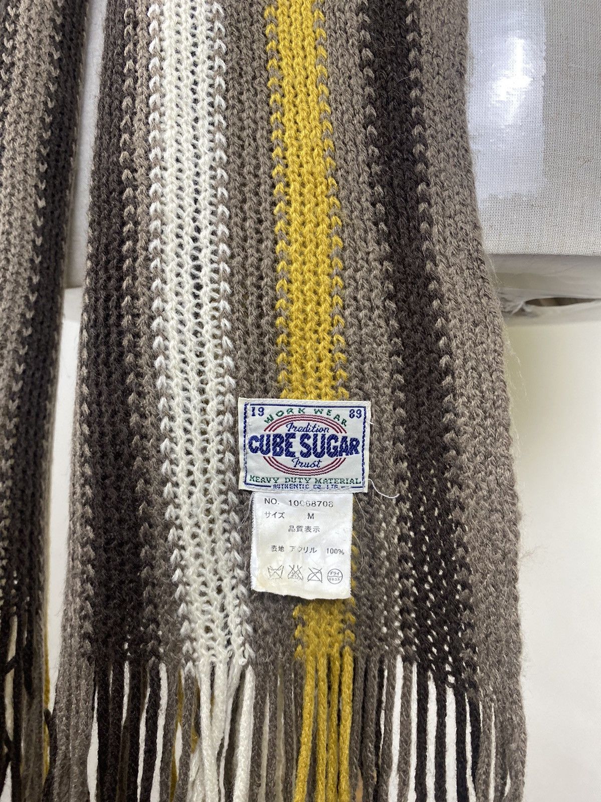 Japanese Brand Vintage Cube Sugar Scarf Muffler Size ONE SIZE - 3 Thumbnail