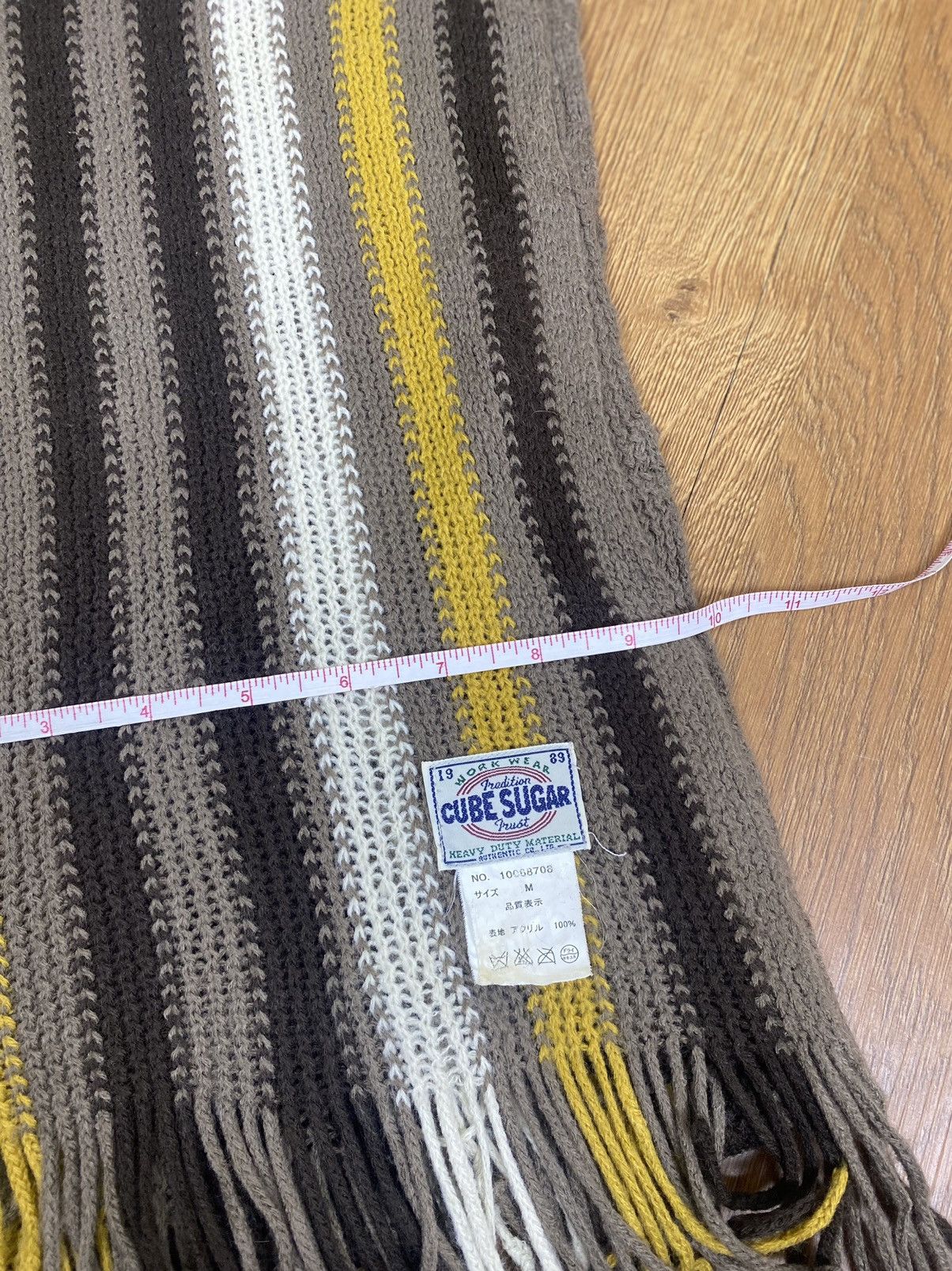 Japanese Brand Vintage Cube Sugar Scarf Muffler Size ONE SIZE - 4 Thumbnail