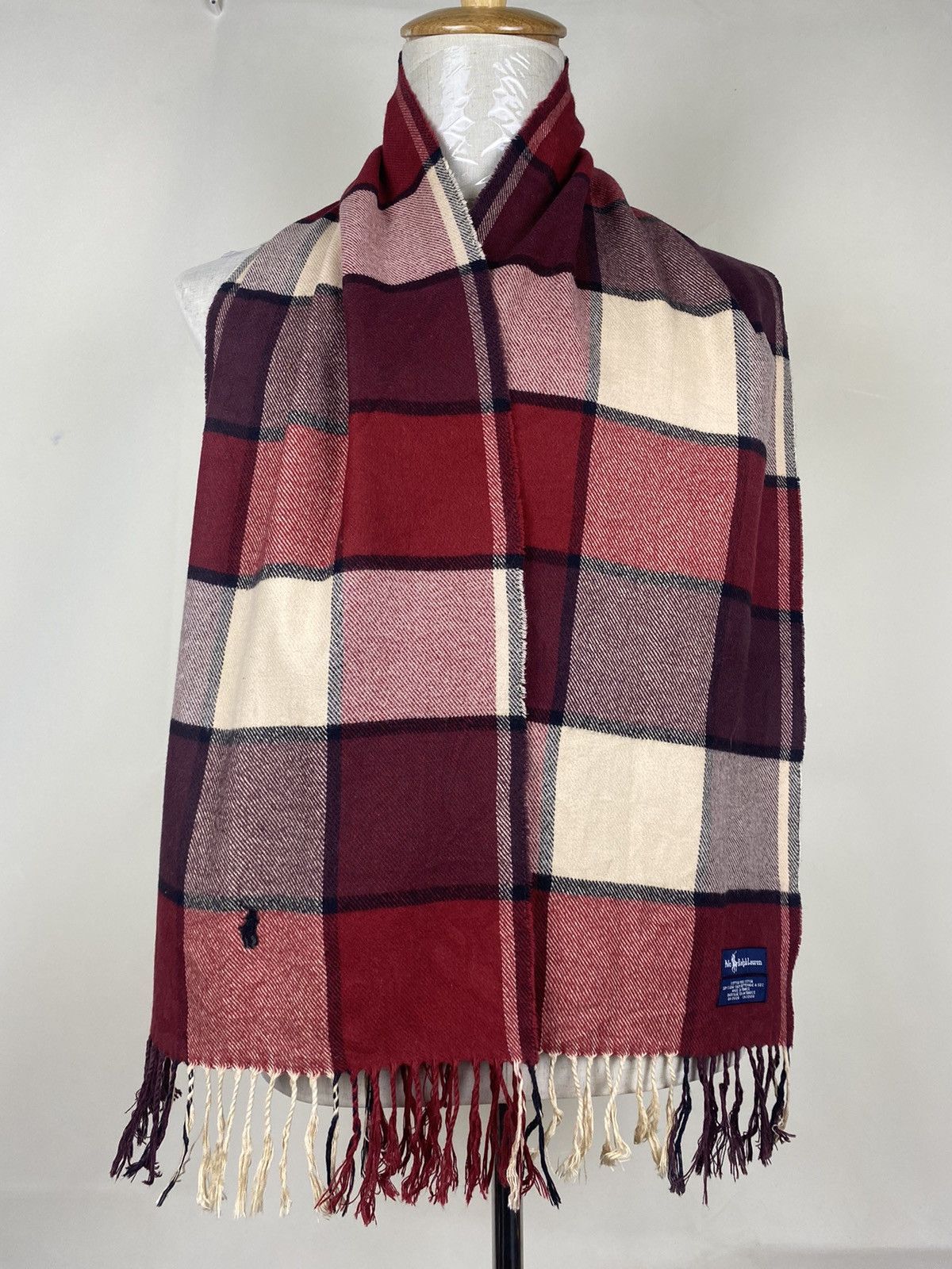 Polo Ralph Lauren Vintage Polo Ralph Lauren Checkered Winter Scarf Muffler Size ONE SIZE - 1 Thumbnail