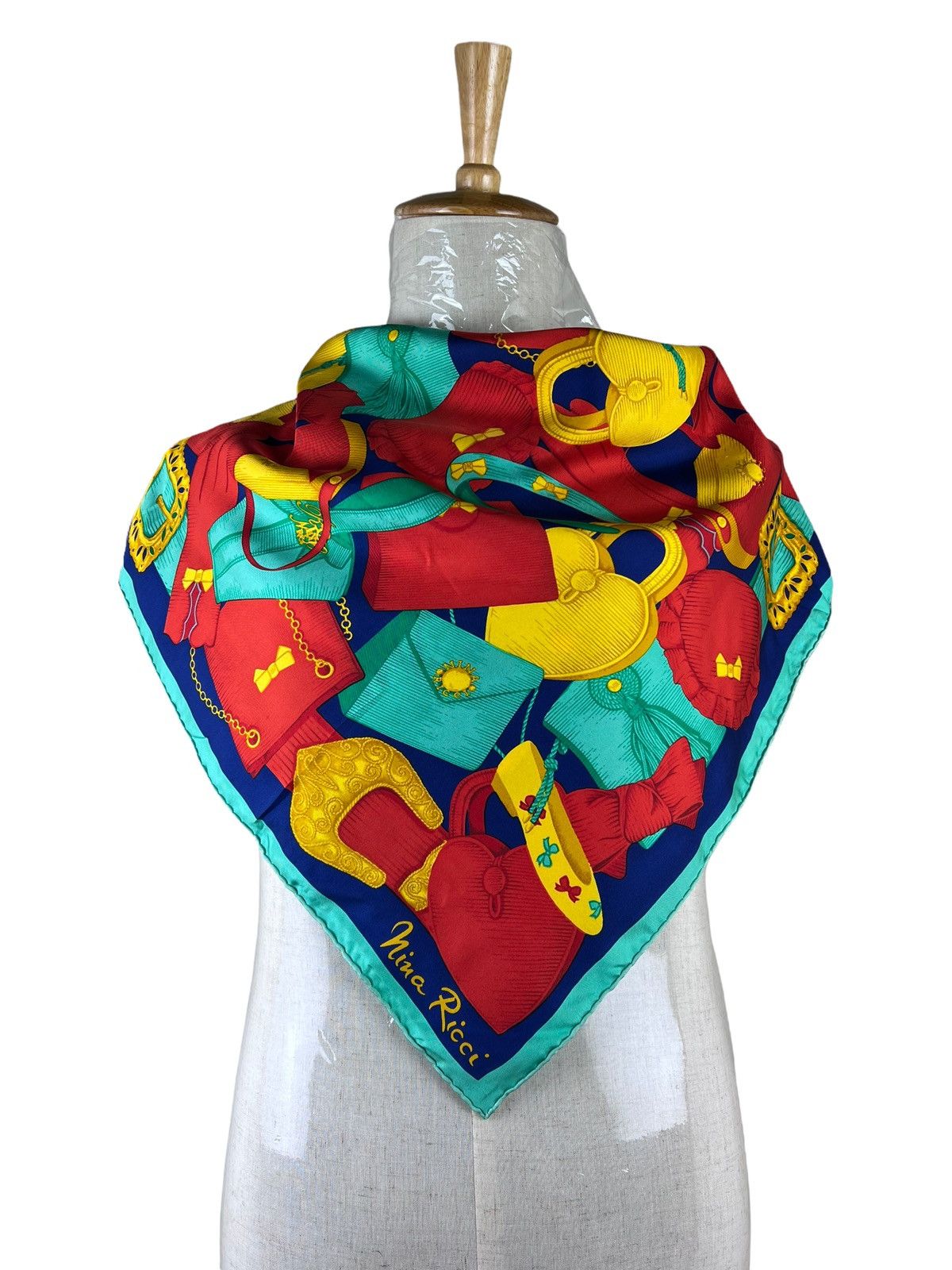 Designer × Nina Ricci × Other Vintage Nina Ricci Handbag Silk Scarf Made In Italy Size ONE SIZE - 1 Thumbnail