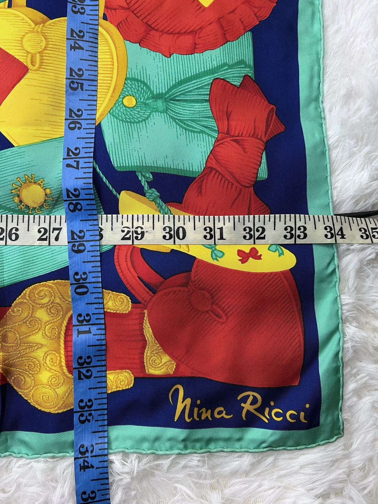 Designer × Nina Ricci × Other Vintage Nina Ricci Handbag Silk Scarf Made In Italy Size ONE SIZE - 7 Thumbnail