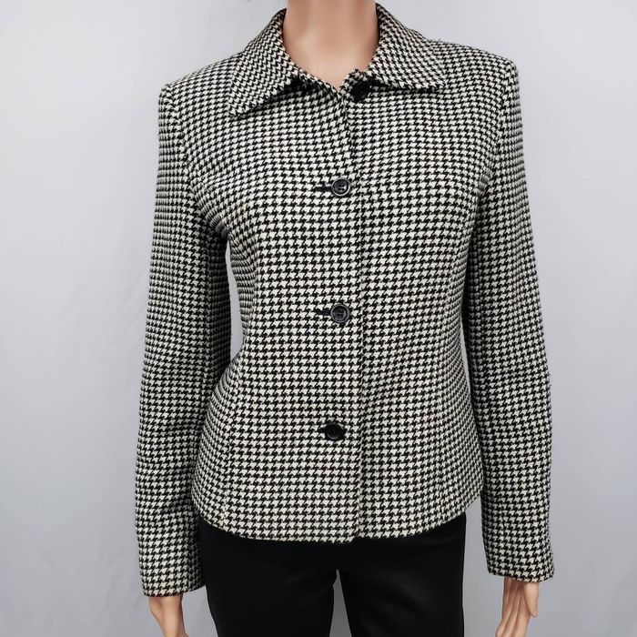 Vintage Talbots Blazer Jacket Houndstooth Wool Made in USA Lined | Grailed