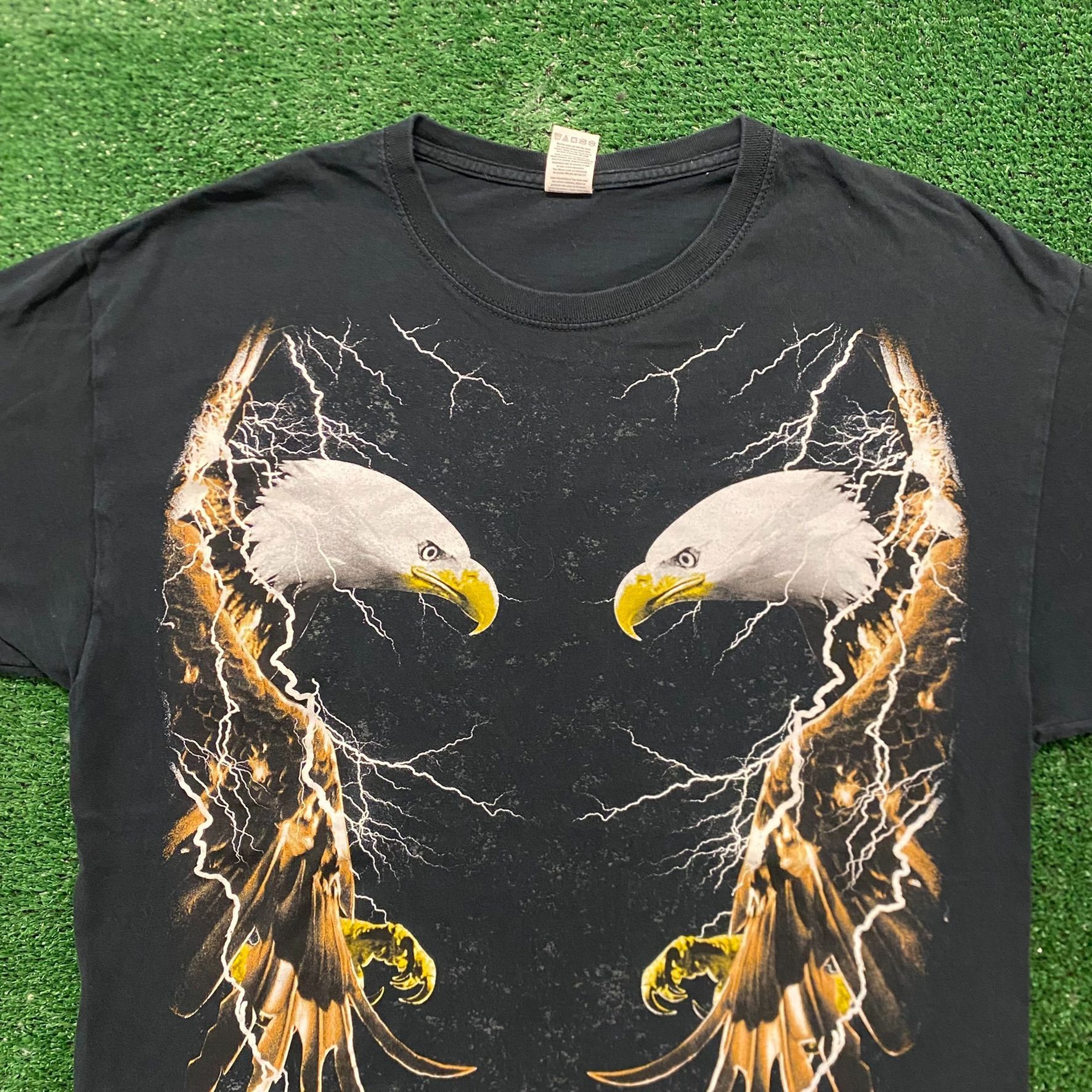 Fruit Of The Loom Thunder Eagles Vintage Western Nature Animal T-Shirt Size US L / EU 52-54 / 3 - 2 Thumbnail