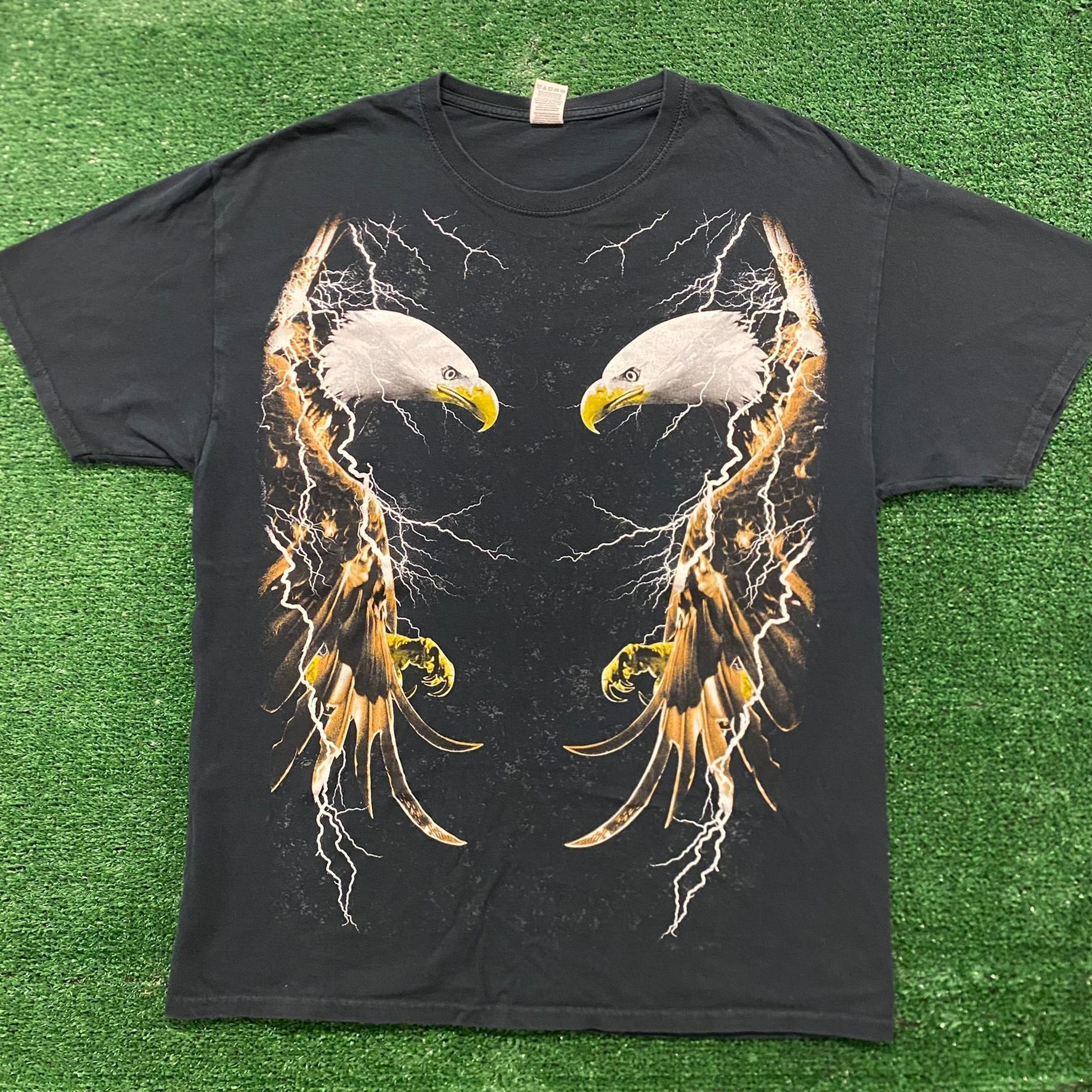 Fruit Of The Loom Thunder Eagles Vintage Western Nature Animal T-Shirt Size US L / EU 52-54 / 3 - 1 Thumbnail