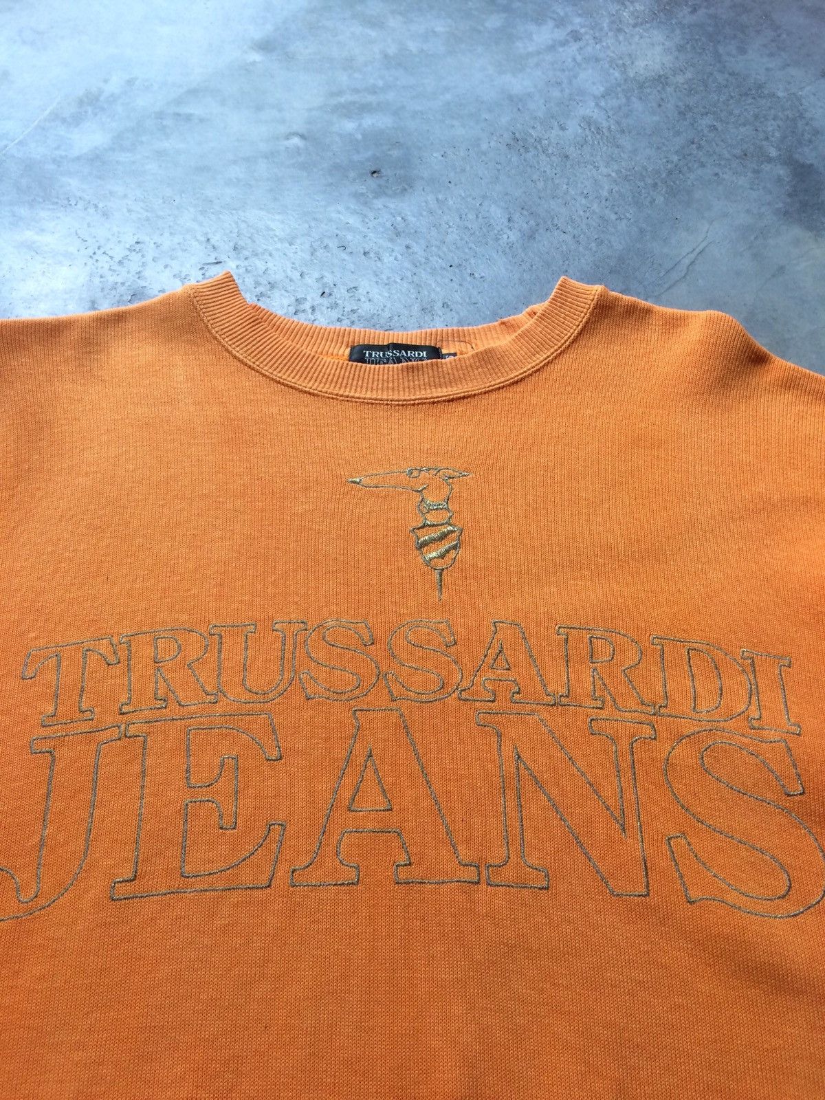 Trussardi × Vintage Vintage 90's Trussardi Big Logo Oversized Crewneck Size US L / EU 52-54 / 3 - 2 Thumbnail