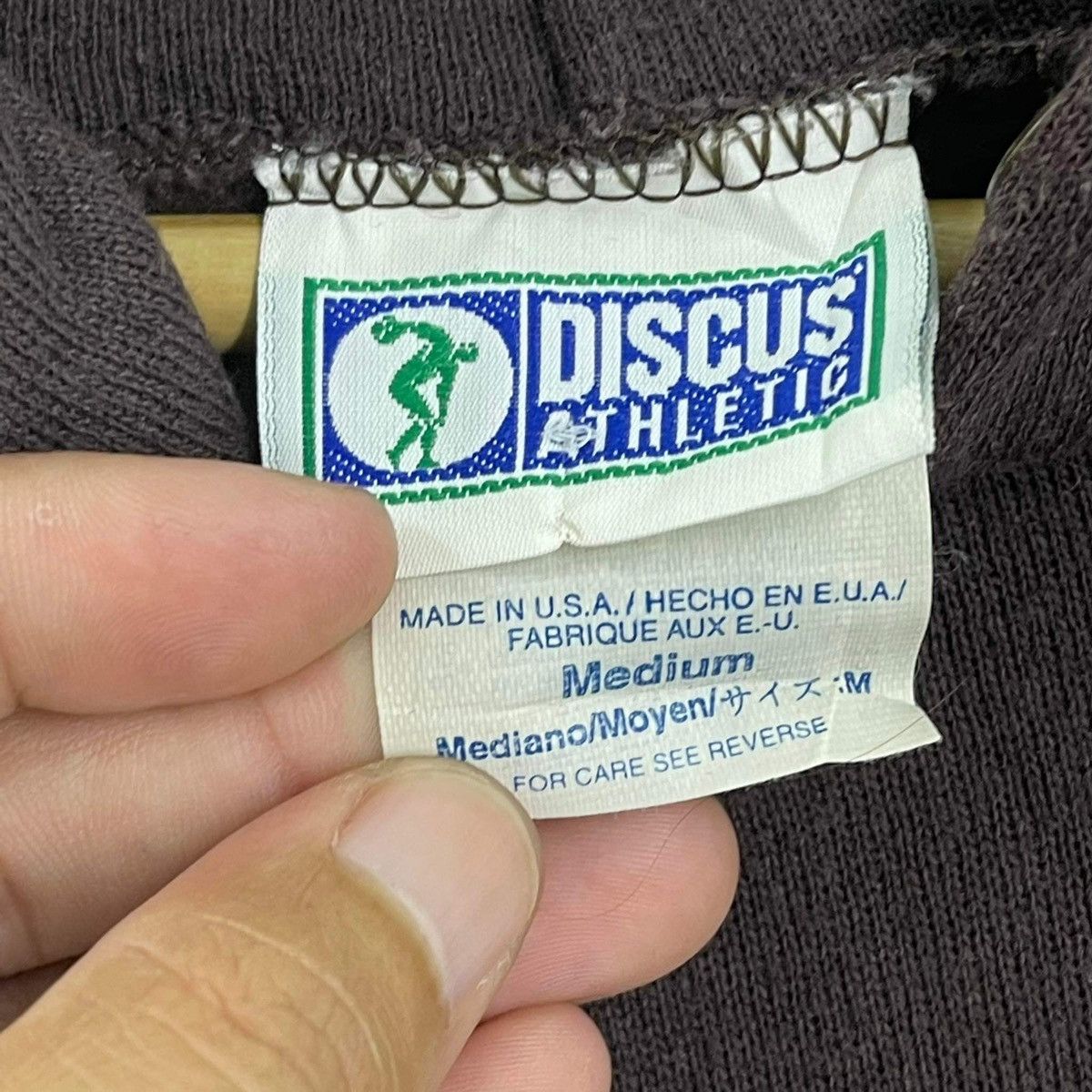 Vintage Vintage 90’s Discus Athletic Plain Hoodie Size M Size US M / EU 48-50 / 2 - 8 Thumbnail