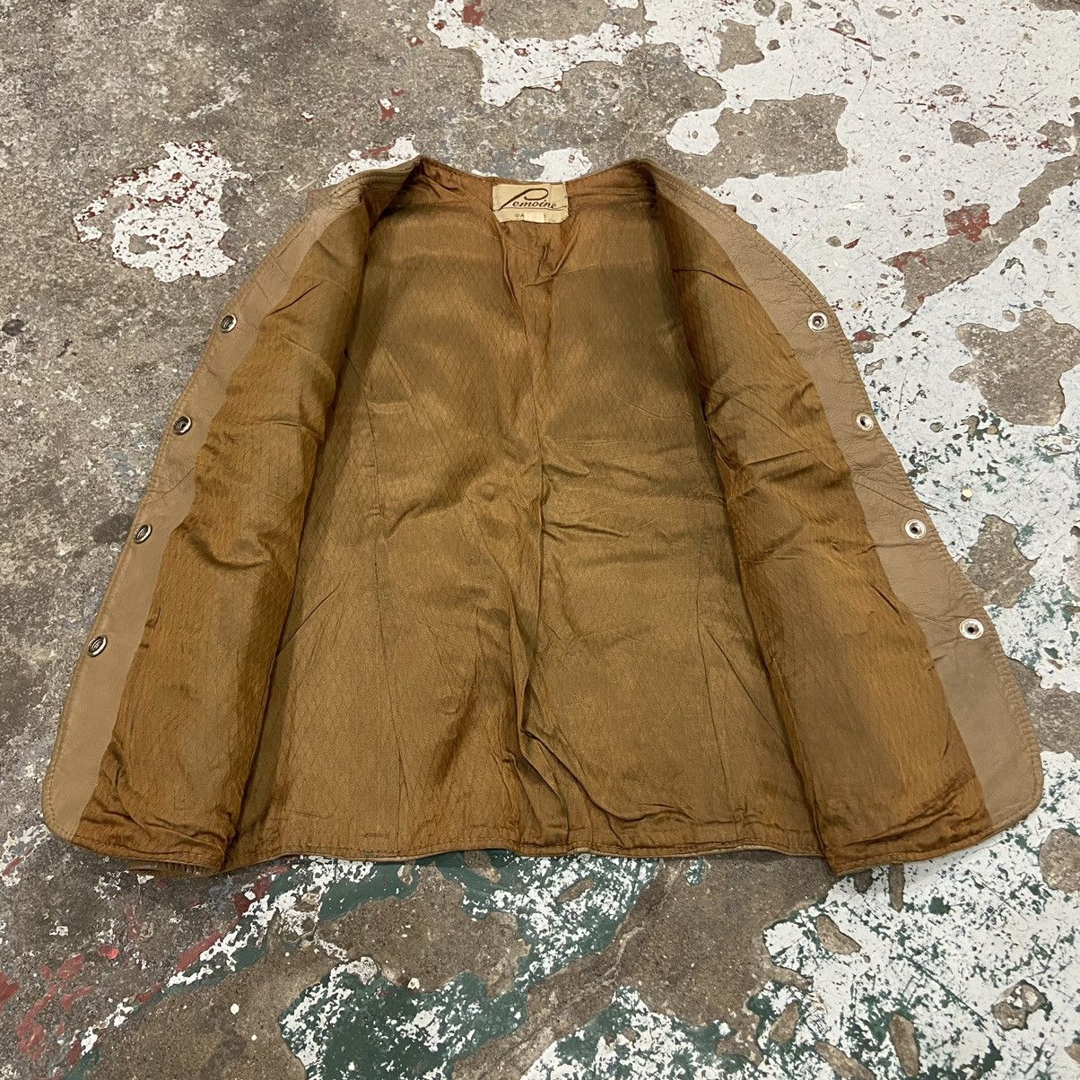 Vintage Vintage Brown Leather Vest Size US XS / EU 42 / 0 - 4 Thumbnail