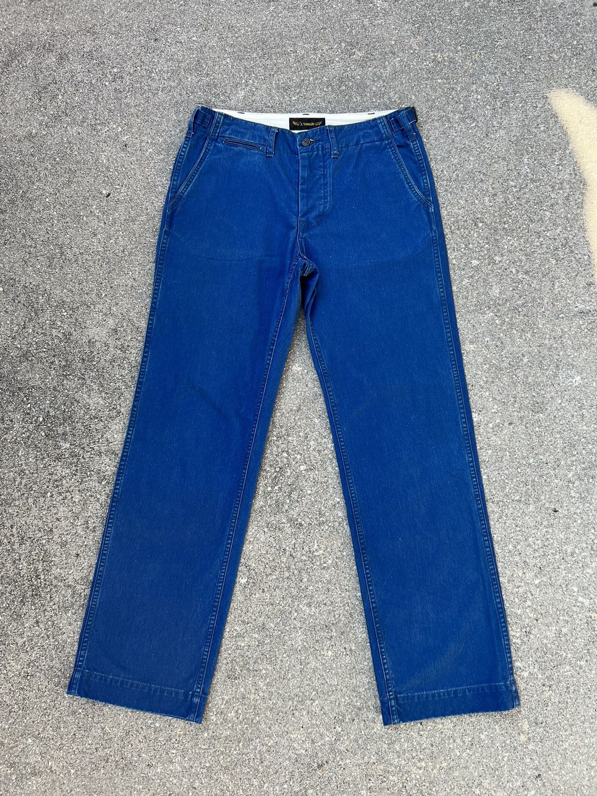 *A VONTADE A Vontade Japan Pure Indigo Chinos Trouser Pant Size US 29 - 1 Thumbnail