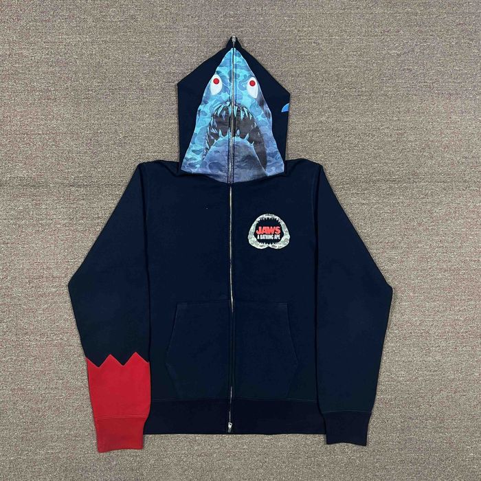 Bape Bape X Jaws Camo Shark Hoodie Grailed