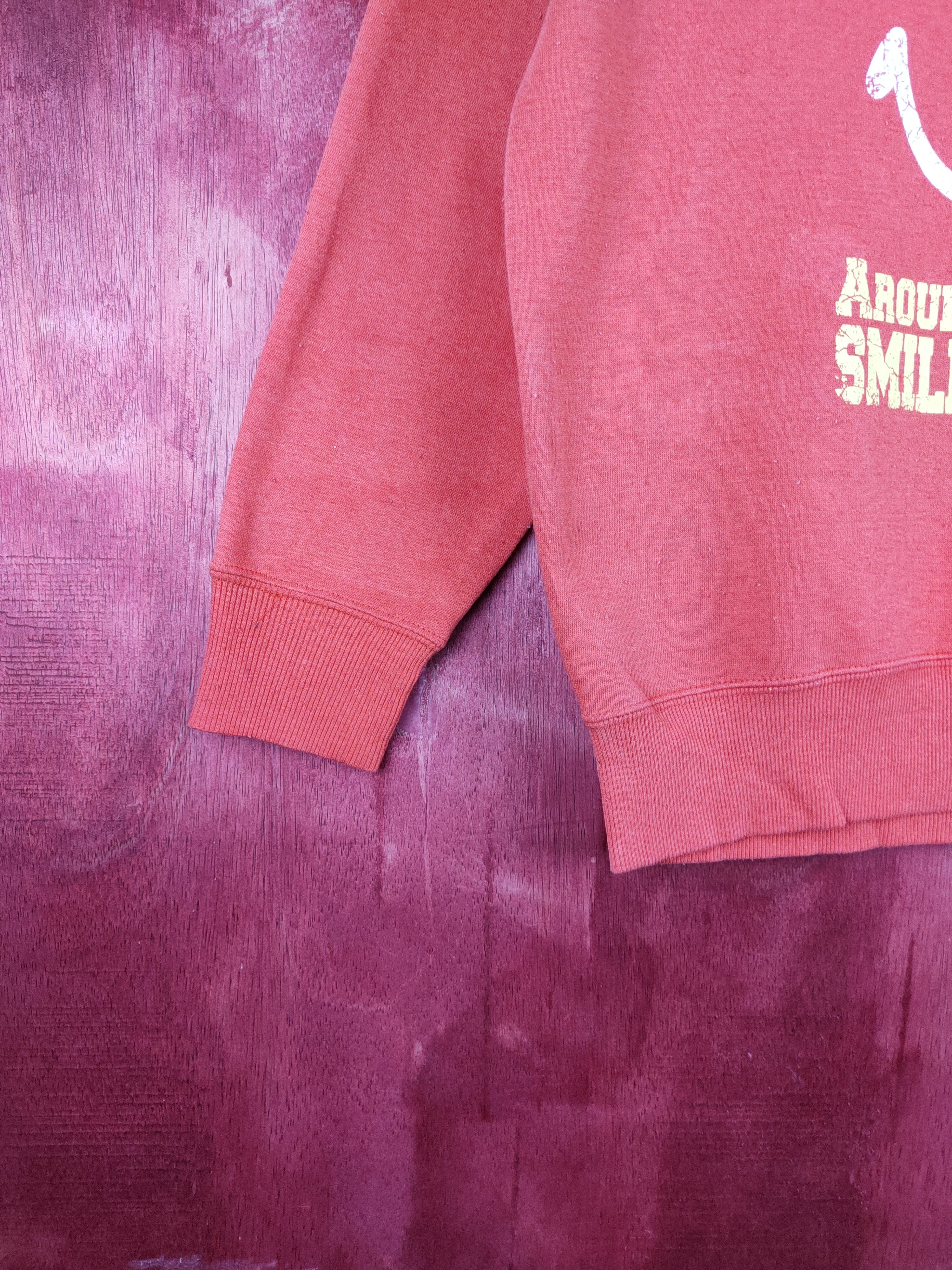 Japanese Brand Harvey Ball-Smiley Face Orange Sweatshirt #302B Size L / US 10 / IT 46 - 5 Thumbnail