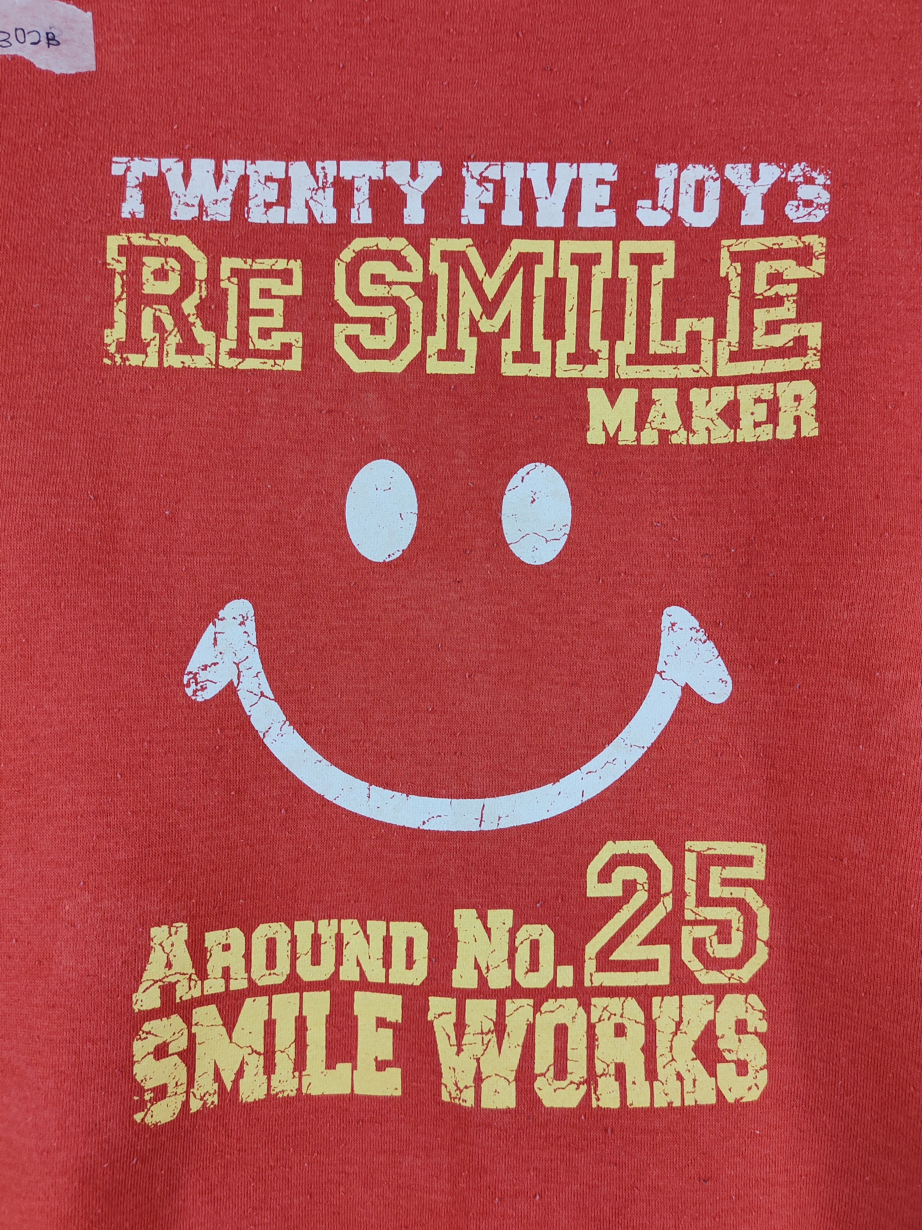 Japanese Brand Harvey Ball-Smiley Face Orange Sweatshirt #302B Size L / US 10 / IT 46 - 3 Thumbnail