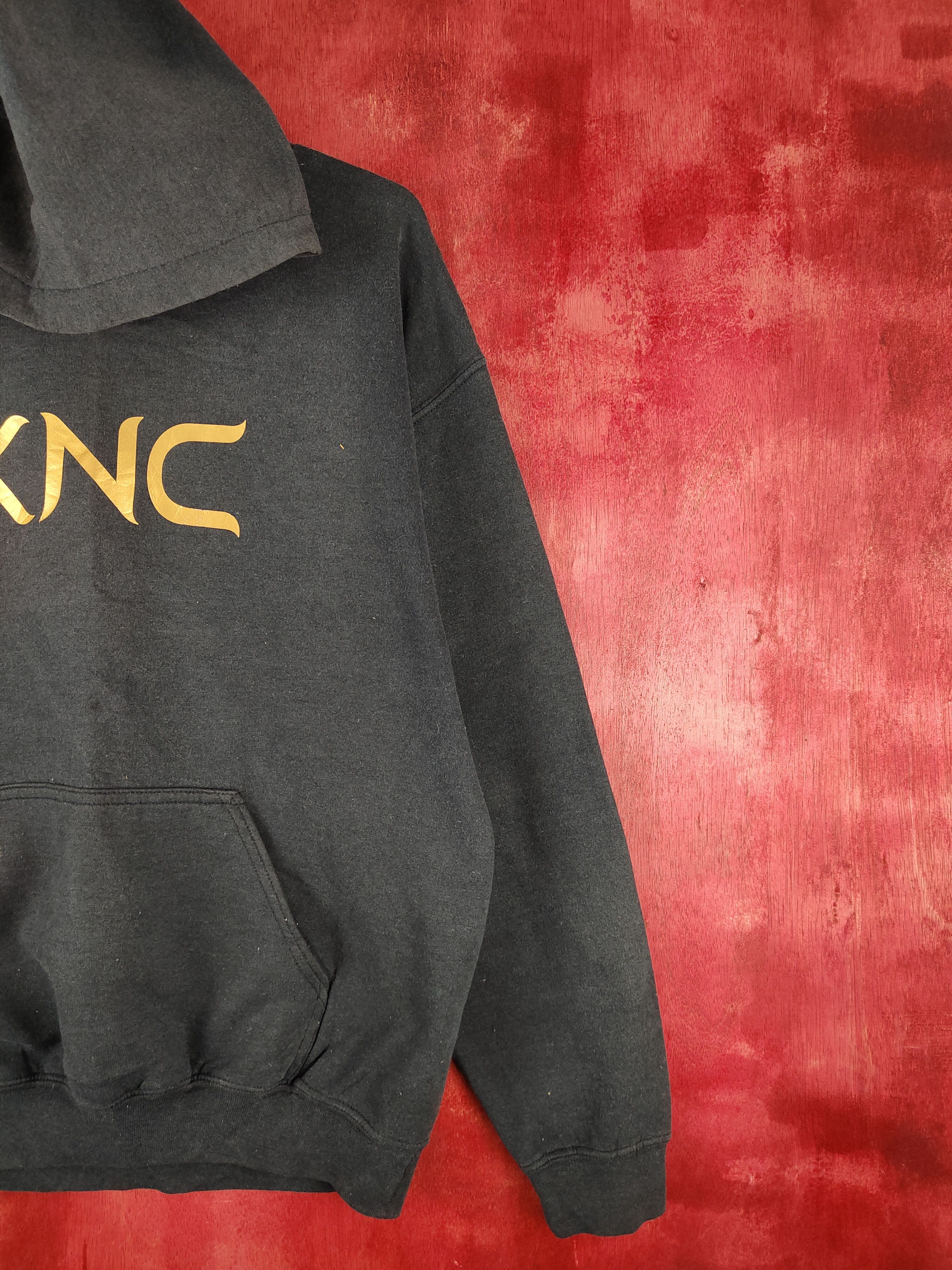 Japanese Brand Gildan-KNC Dark Blue Faded Hoodie Sweatshirt #301B Size US M / EU 48-50 / 2 - 5 Thumbnail