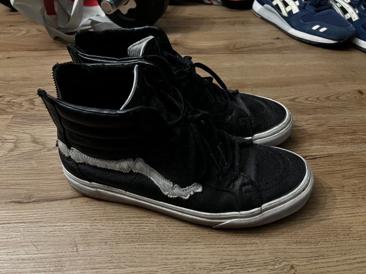 Vans sk8-hi reissue zip lx blends pony hair bone jazz stripe sales