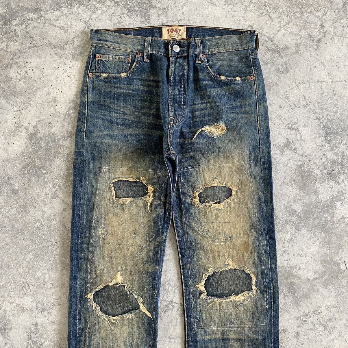 Levi's 501 Limited Edition Distressed Denim Jeans