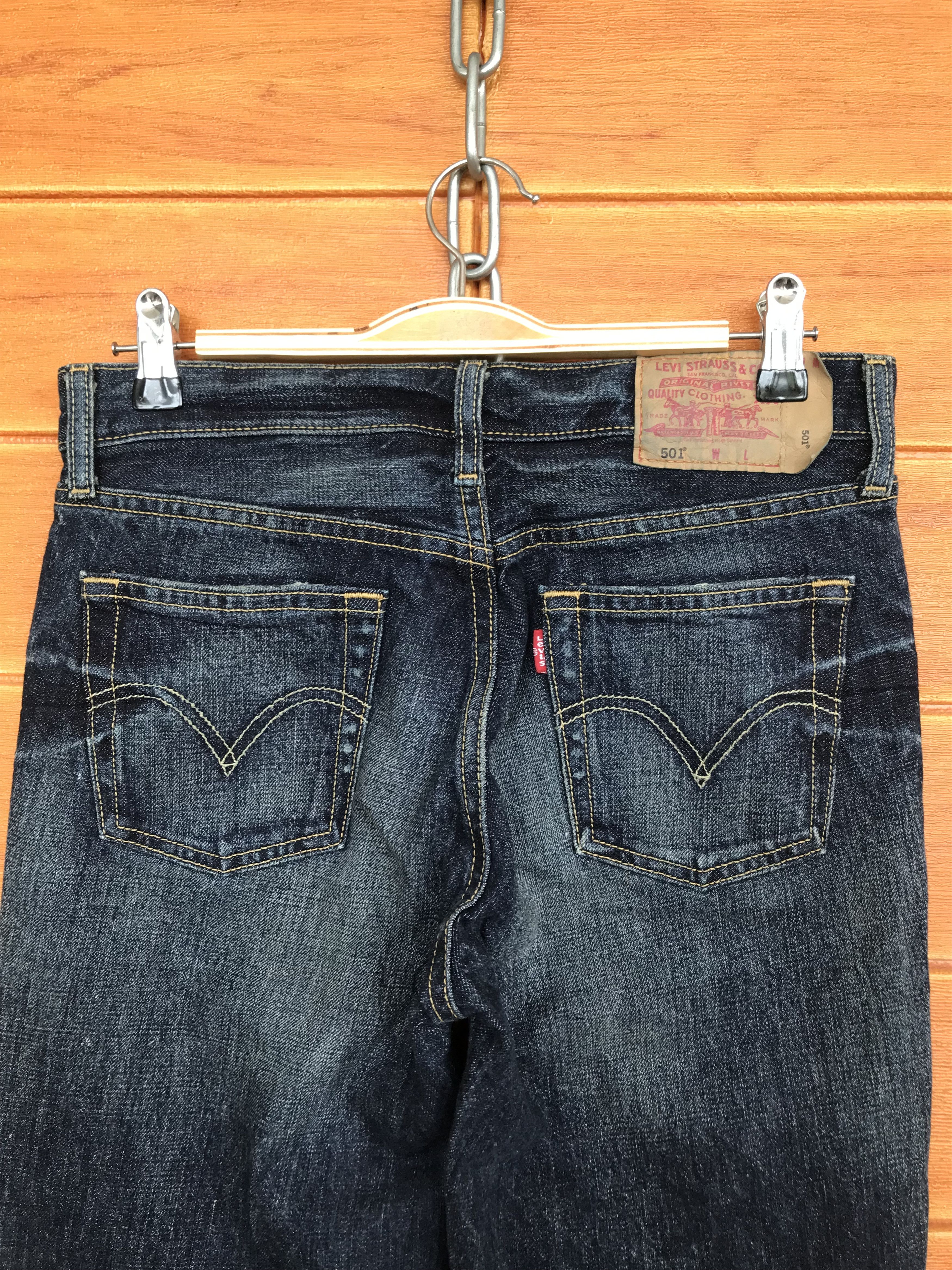 Levi's Vintage Levis 501 Clawmark Distressed Faded Denim Jeans Size US 29 - 15 Thumbnail