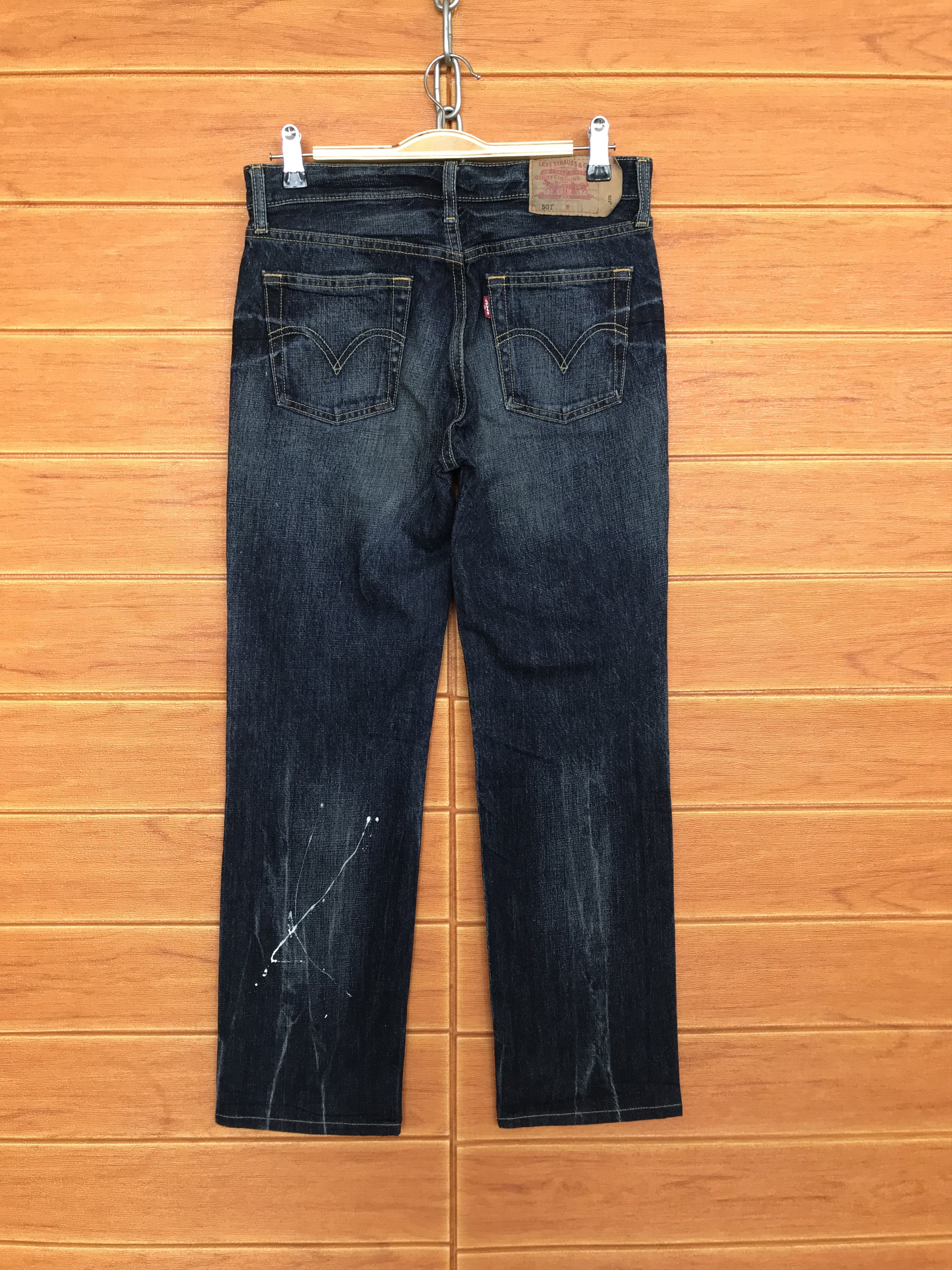 Levi's Vintage Levis 501 Clawmark Distressed Faded Denim Jeans Size US 29 - 14 Thumbnail