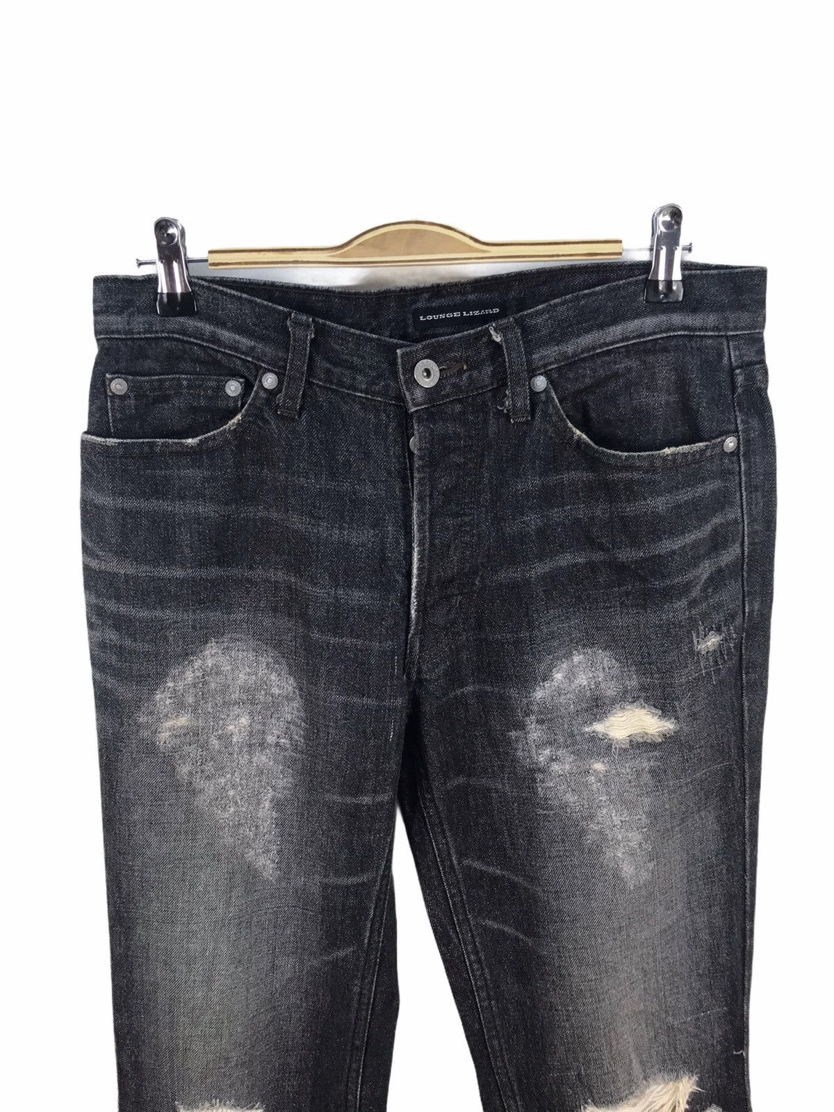 Hysteric Glamour Lounge Lizard Distressed Denim Jeans Size US 31 - 2 Thumbnail