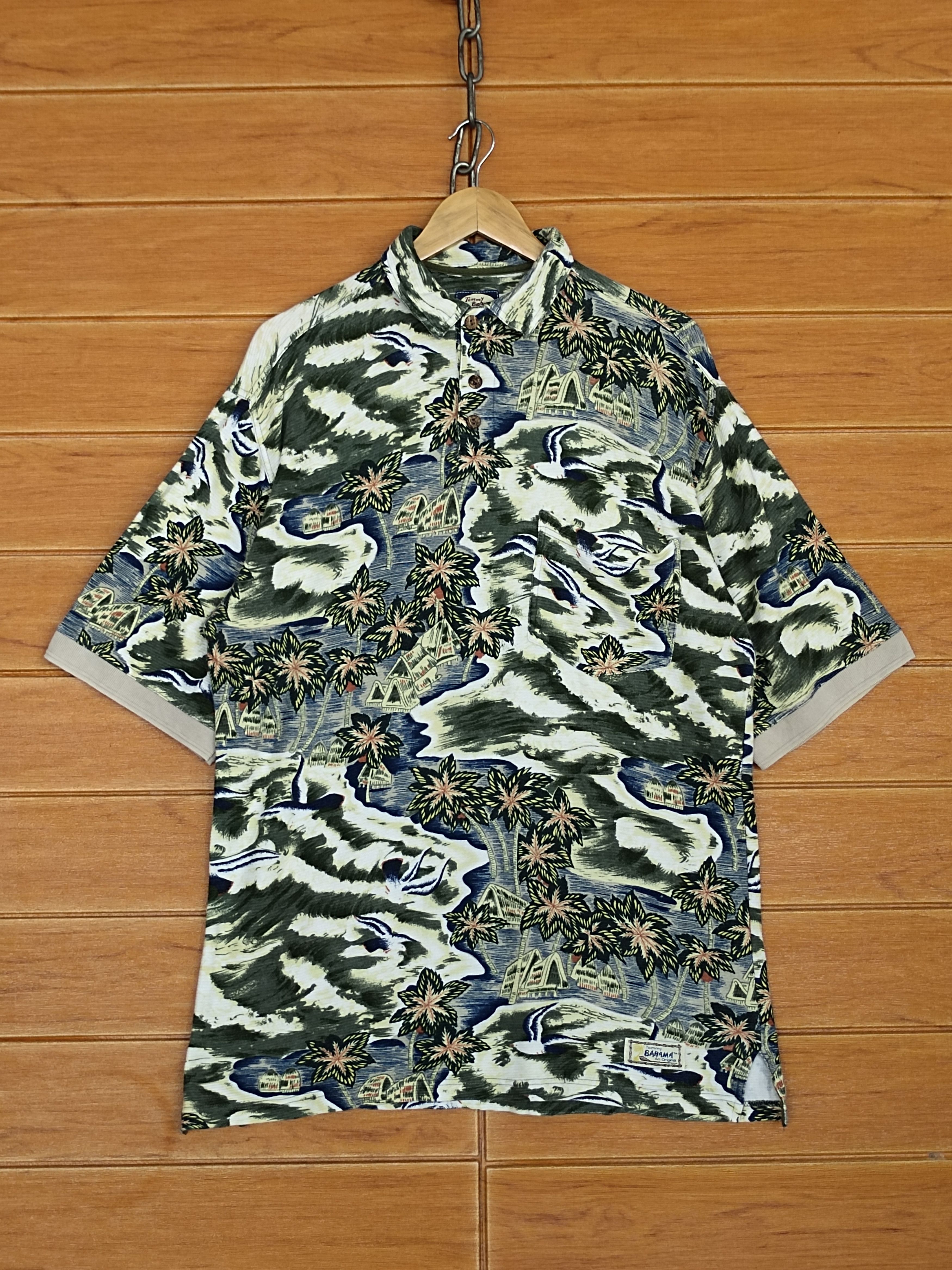 Tommy Bahama Vintage 90s TOMMY BAHAMA All Overprint Hawaiian Polo Shirt Size US S / EU 44-46 / 1 - 1 Thumbnail