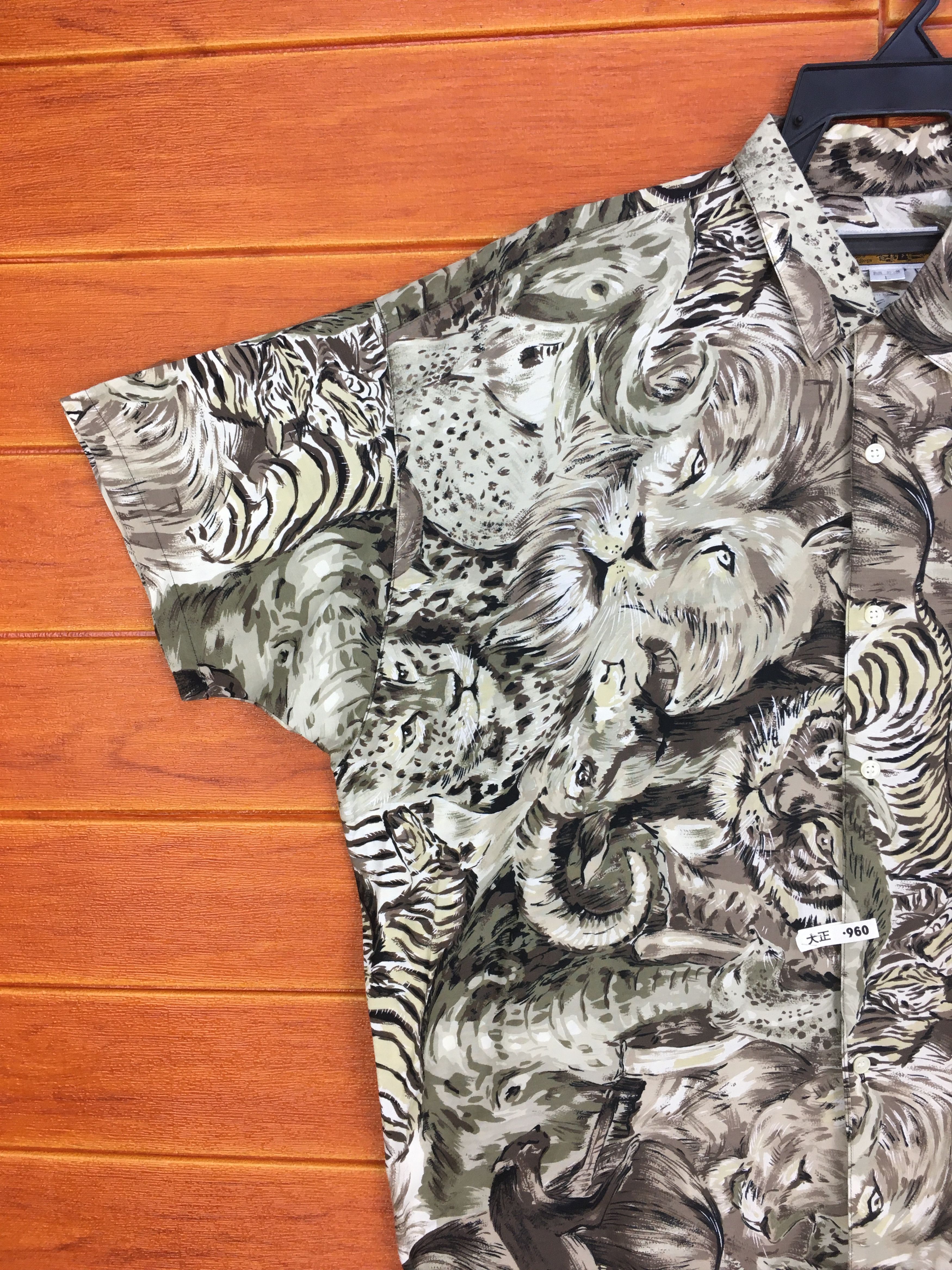 If Six Was Nine Vintage Wild Animal Jungle Oversize Hawaiian Shirt Size US L / EU 52-54 / 3 - 2 Thumbnail