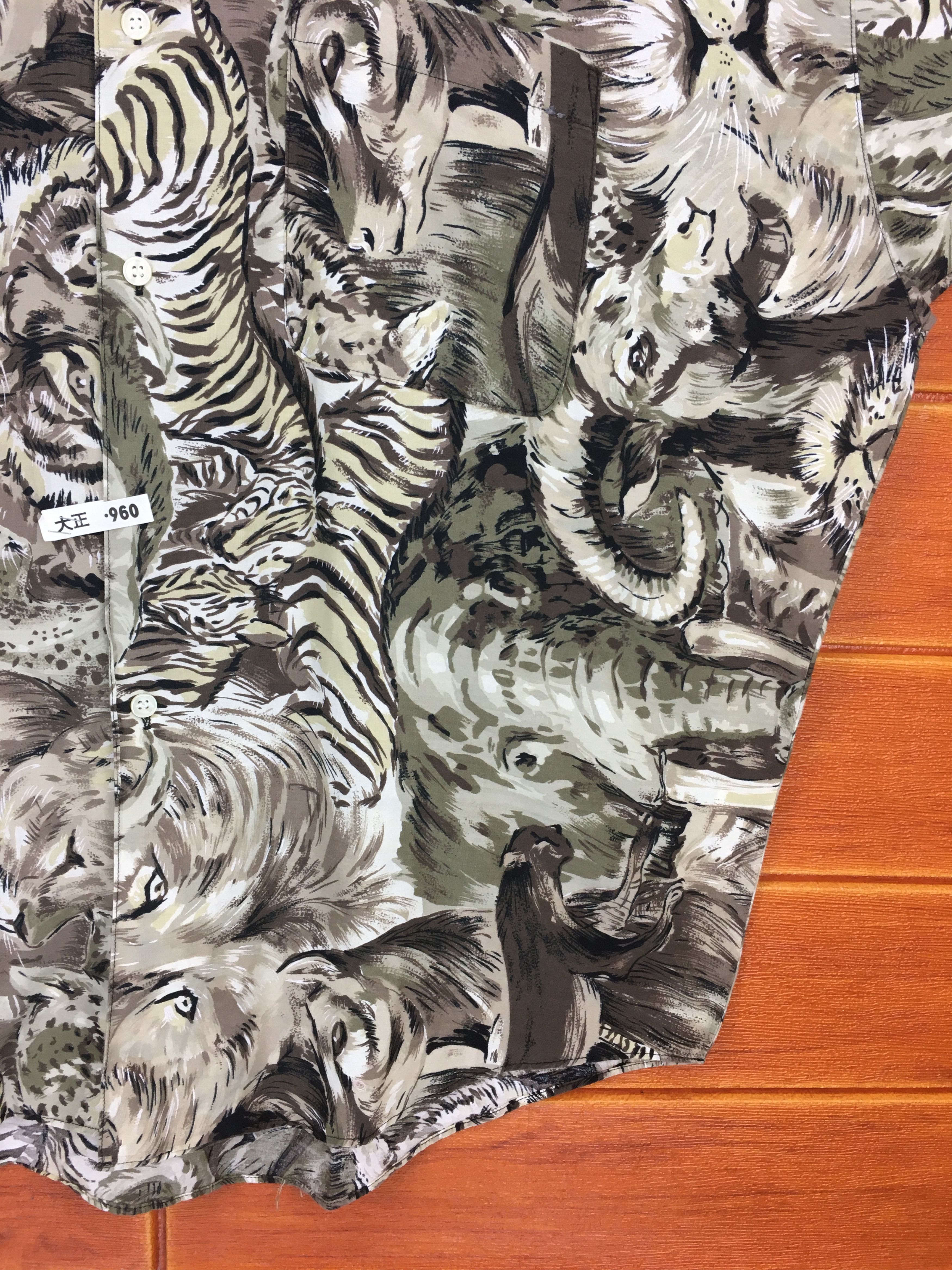 If Six Was Nine Vintage Wild Animal Jungle Oversize Hawaiian Shirt Size US L / EU 52-54 / 3 - 4 Thumbnail
