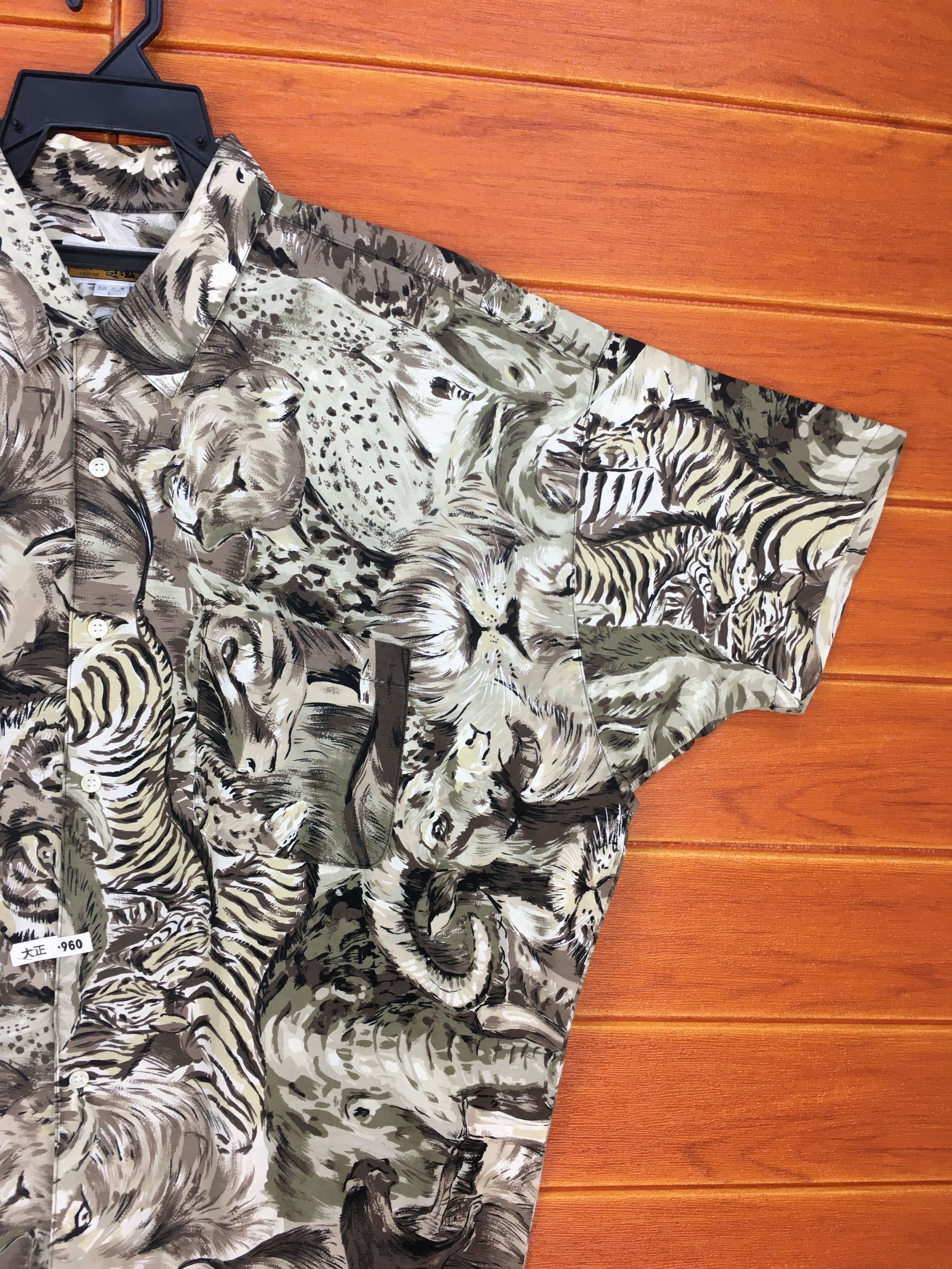If Six Was Nine Vintage Wild Animal Jungle Oversize Hawaiian Shirt Size US L / EU 52-54 / 3 - 5 Thumbnail